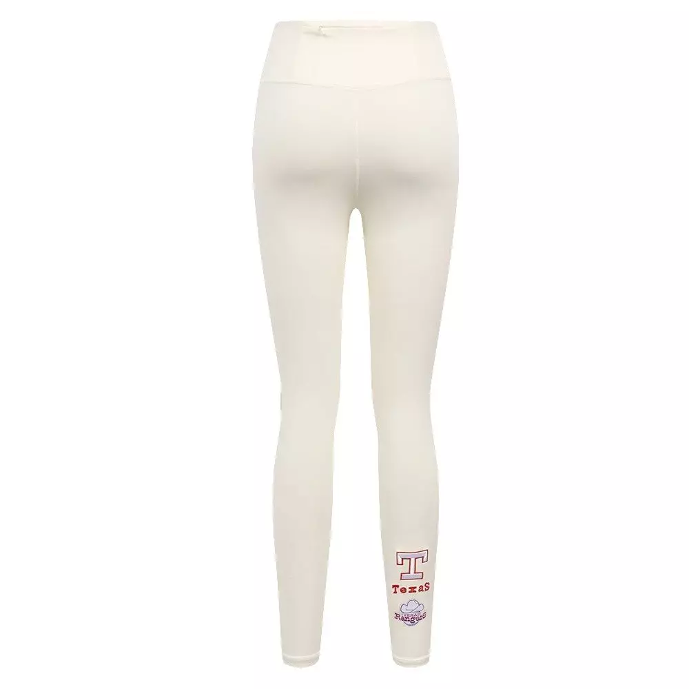 Pro Standard Women's MLB Texas Rangers Retro Classic Jersey Leggings - Eggshell - EGGSHELL