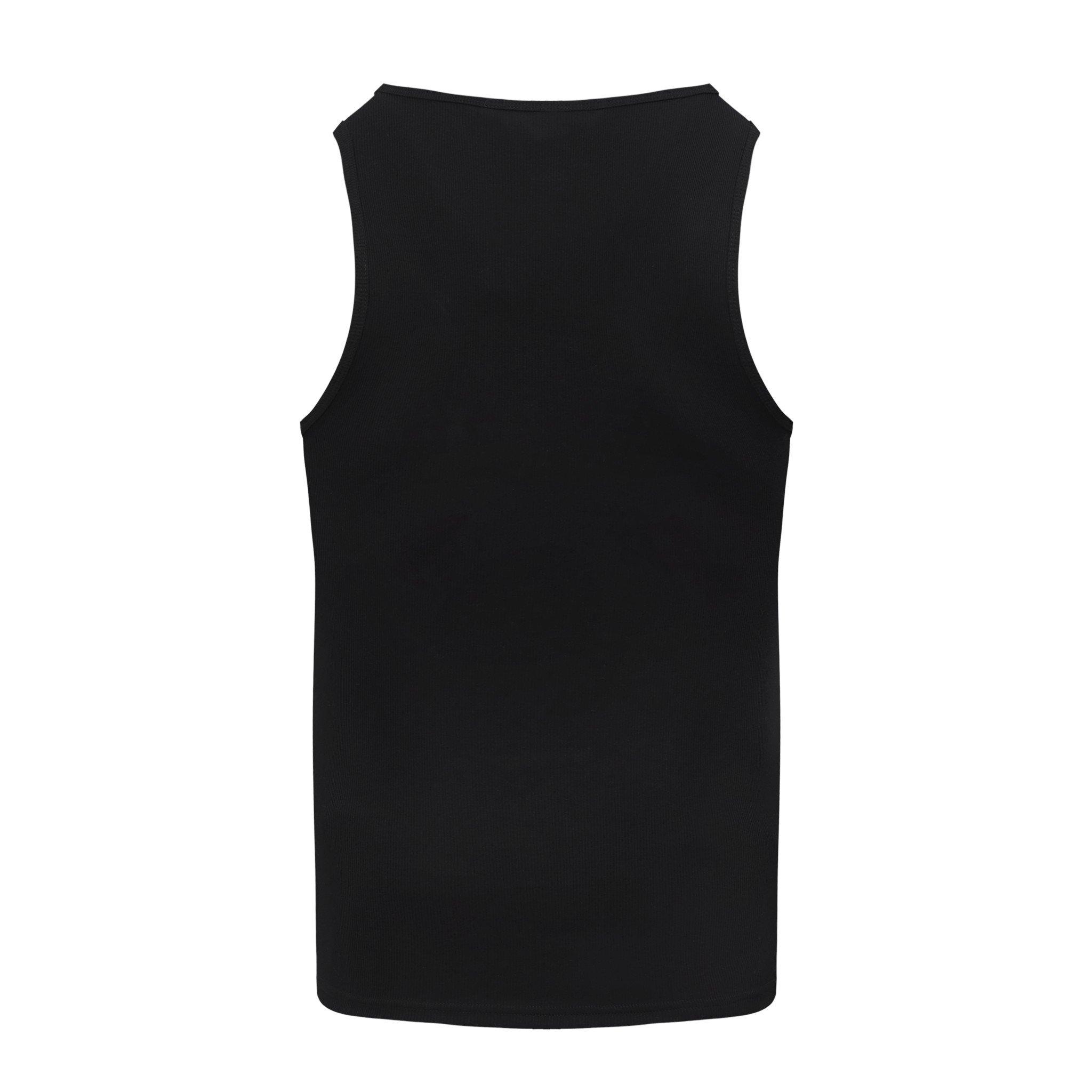 L/AB c/o Off-White Clamp Arrows Slim Fit Ribbed Tank Tops (3 Pack) - Black - BLACK