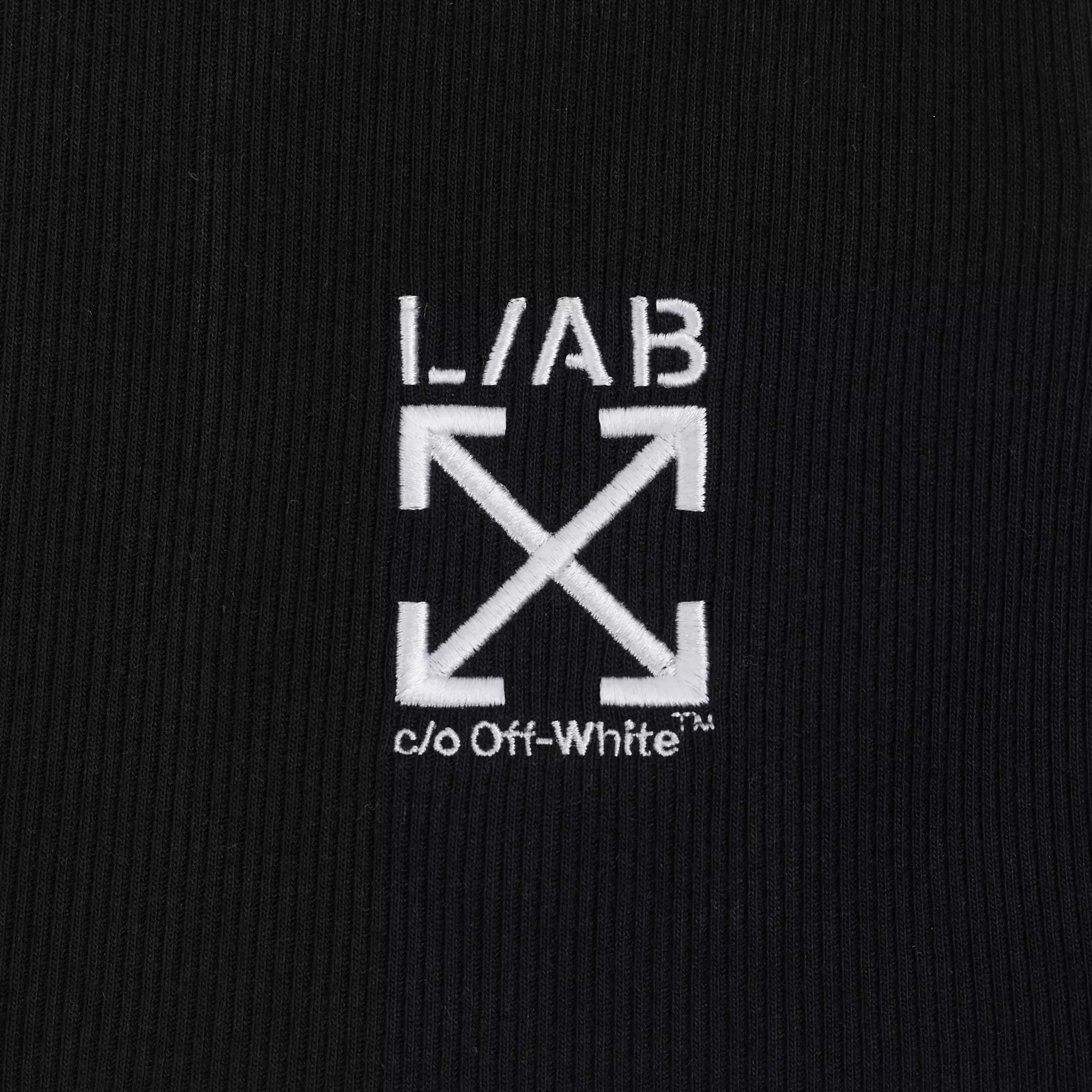 L/AB c/o Off-White Clamp Arrows Slim Fit Ribbed Tank Tops (3 Pack) - Black - BLACK