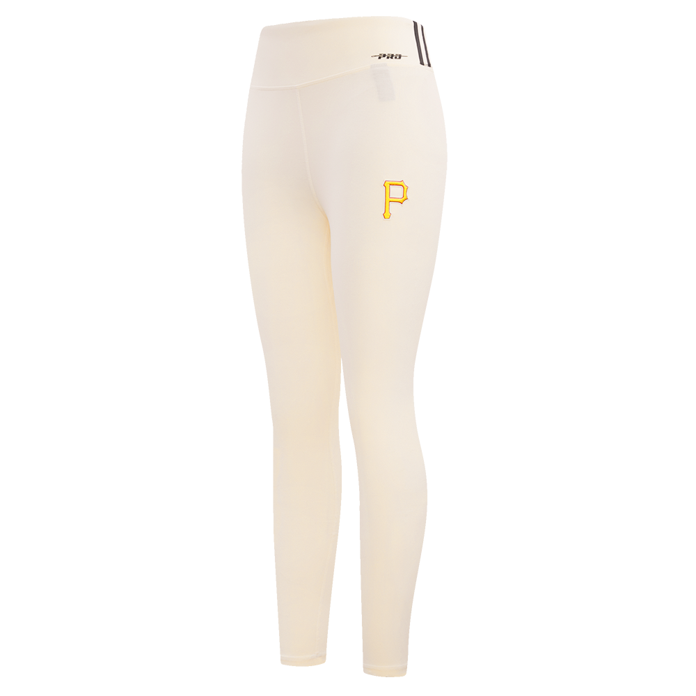 Pro Standard Women's MLB Pittsburgh Pirates Retro Classic Jersey Leggings - Eggshell - EGGSHELL Thumbnail View 3