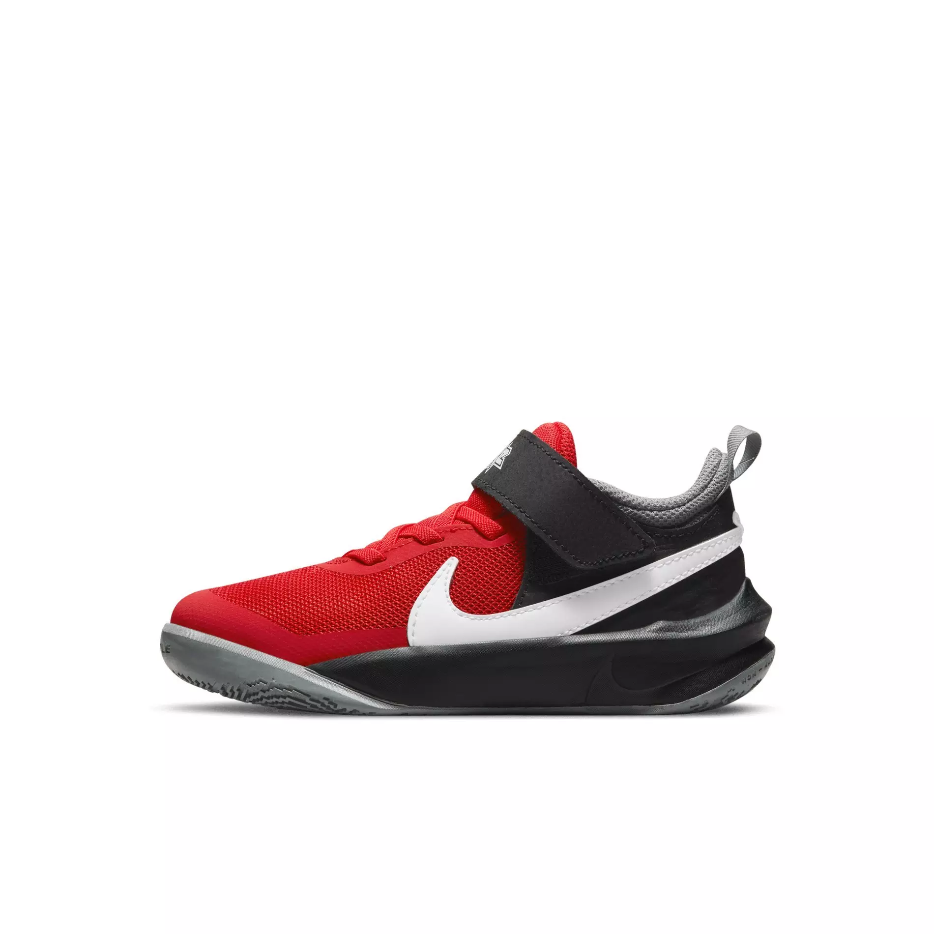 Nike Team Hustle D 10 "University Red/White/Particle Grey/Black" Preschool Boys' Basketball Shoe - RED