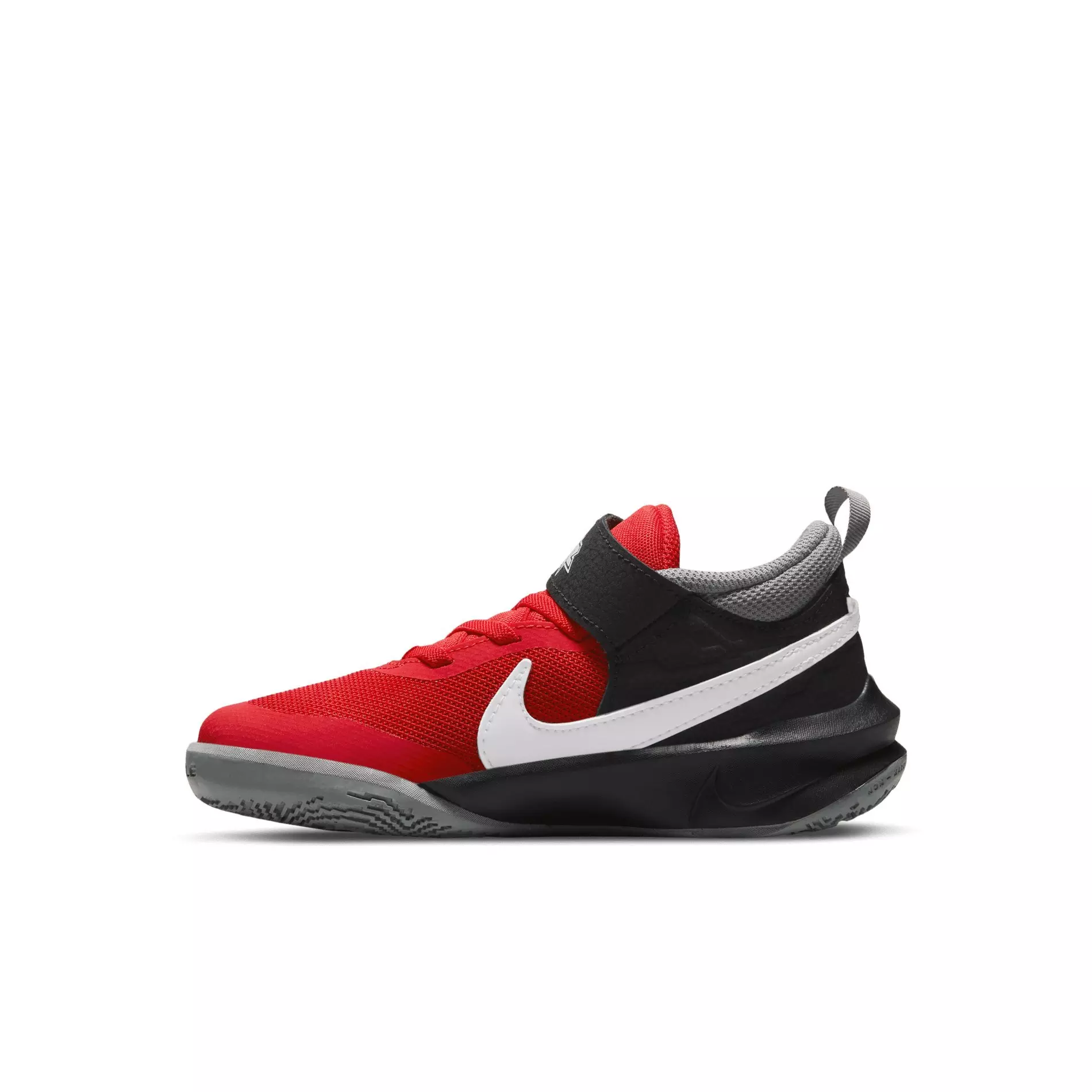 Nike Team Hustle D 10 "University Red/White/Particle Grey/Black" Preschool Boys' Basketball Shoe - RED
