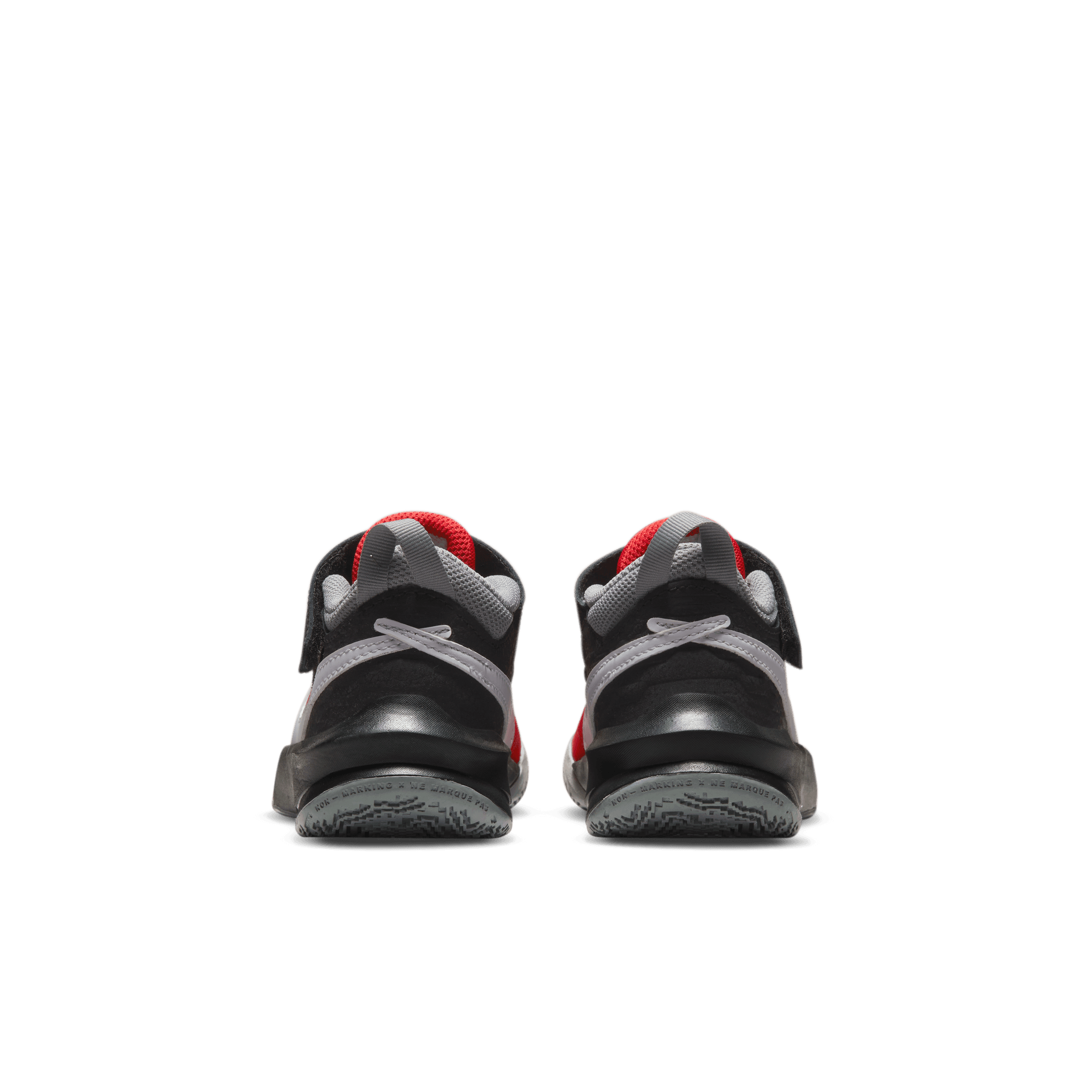 Nike Team Hustle D 10 "University Red/White/Particle Grey/Black" Preschool Boys' Basketball Shoe - RED Thumbnail View 7