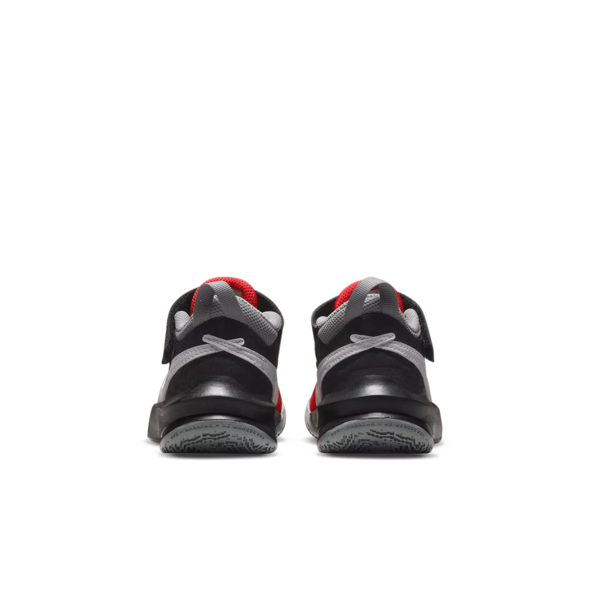 Nike Team Hustle D 10 "University Red/White/Particle Grey/Black" Preschool Boys' Basketball Shoe - RED