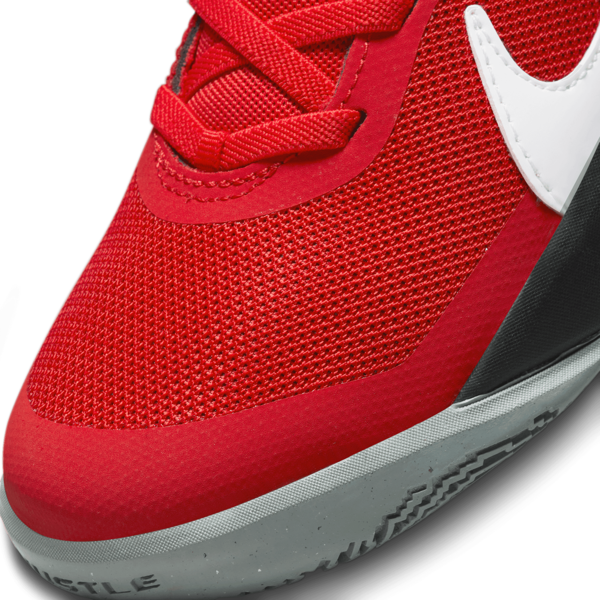 Nike Team Hustle D 10 "University Red/White/Particle Grey/Black" Preschool Boys' Basketball Shoe - RED Thumbnail View 9