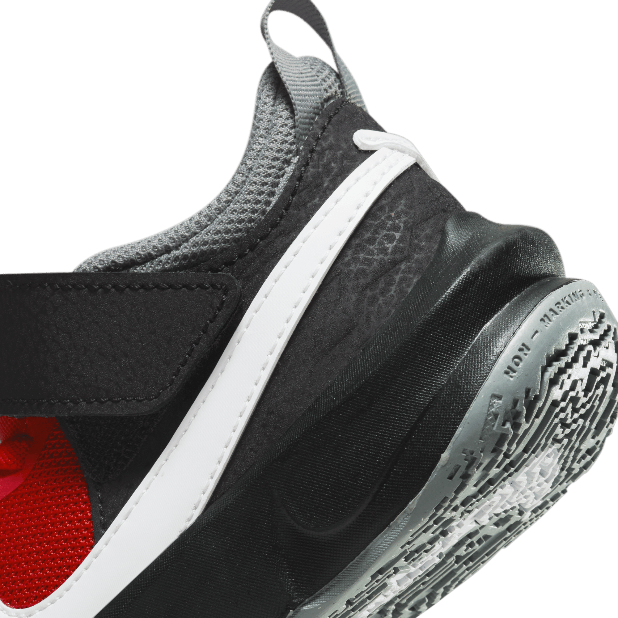 Nike Team Hustle D 10 "University Red/White/Particle Grey/Black" Preschool Boys' Basketball Shoe - RED Thumbnail View 10