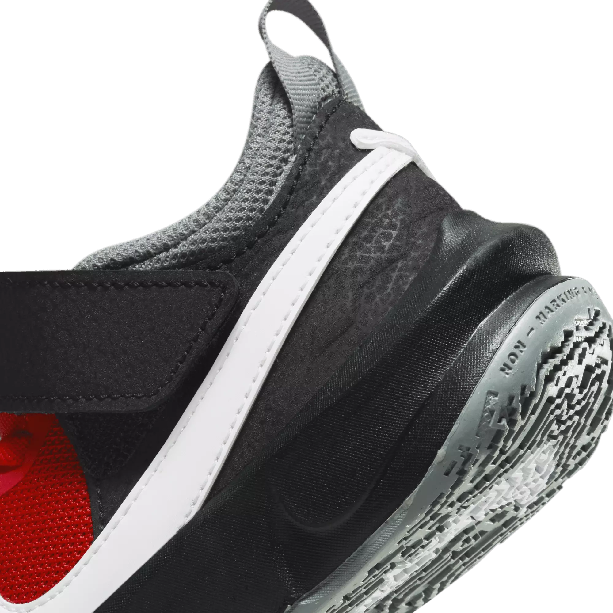 Nike Team Hustle D 10 "University Red/White/Particle Grey/Black" Preschool Boys' Basketball Shoe - RED