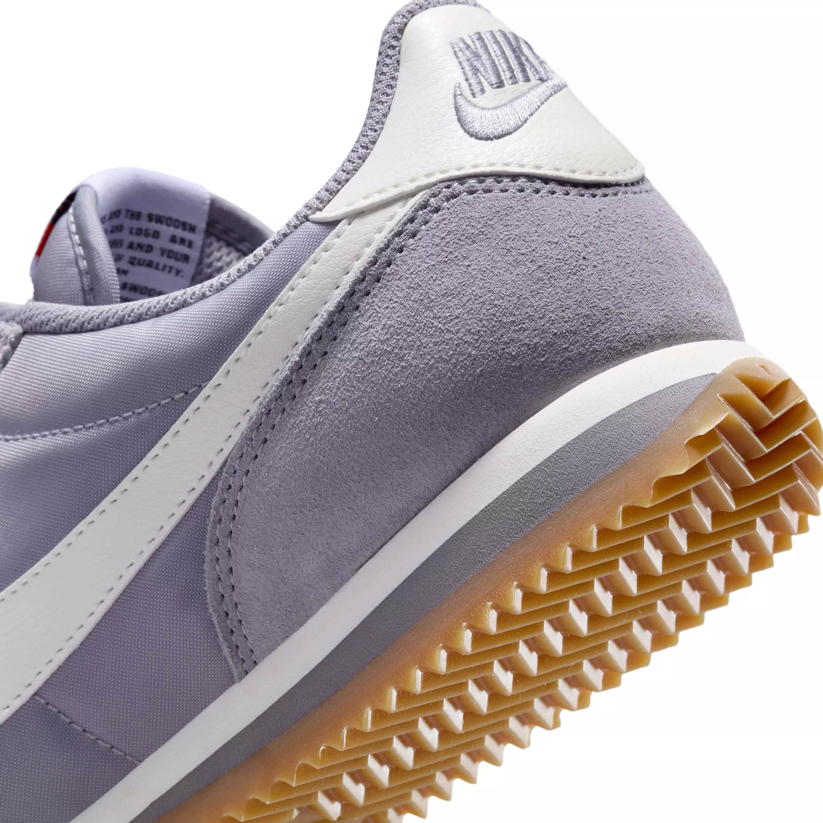 Nike Cortez Textile "Cement Grey/Gum Light Brown/Safety Orange/Sail" Women's Shoe - GREYLT BROWN/ORANGE/SAIL