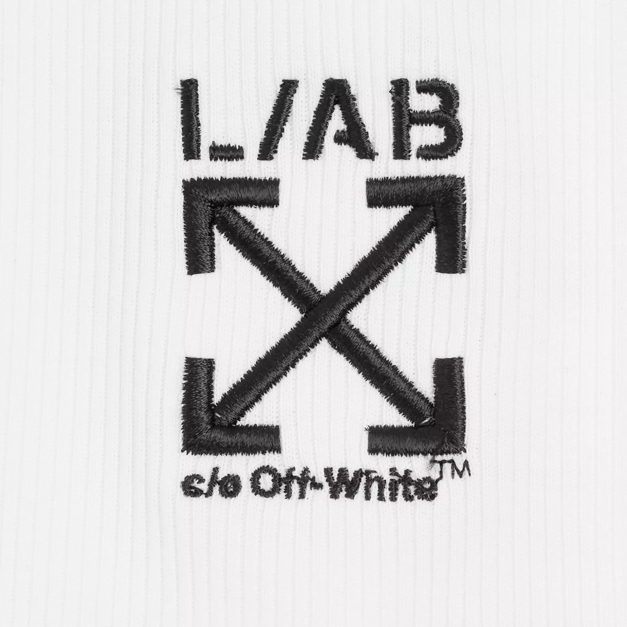 L/AB c/o Off-White Clamp Arrows Slim Fit Ribbed Tank Tops (3 Pack) - White - WHITE