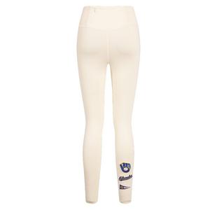 Pro Standard Women's MLB Milwaukee Brewers Retro Classic Jersey Leggings - Eggshell