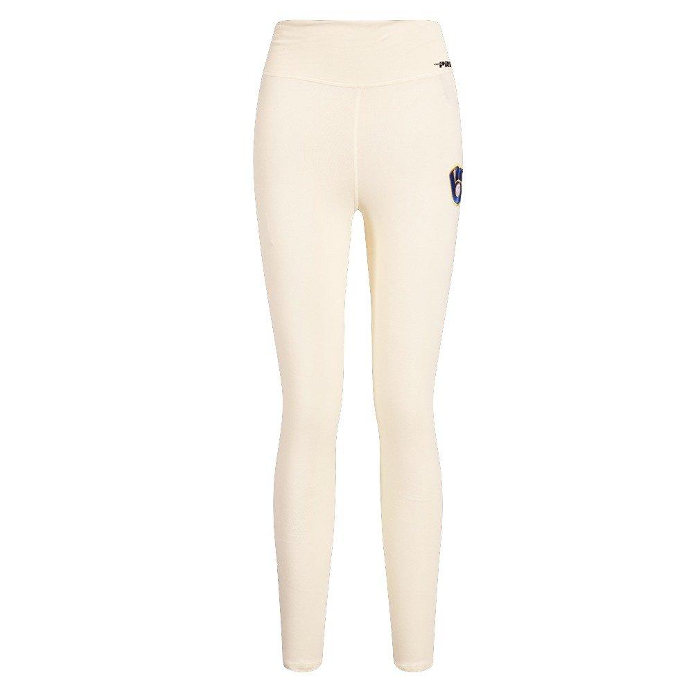 Pro Standard Women's MLB Milwaukee Brewers Retro Classic Jersey Leggings - Eggshell - EGGSHELL Thumbnail View 3