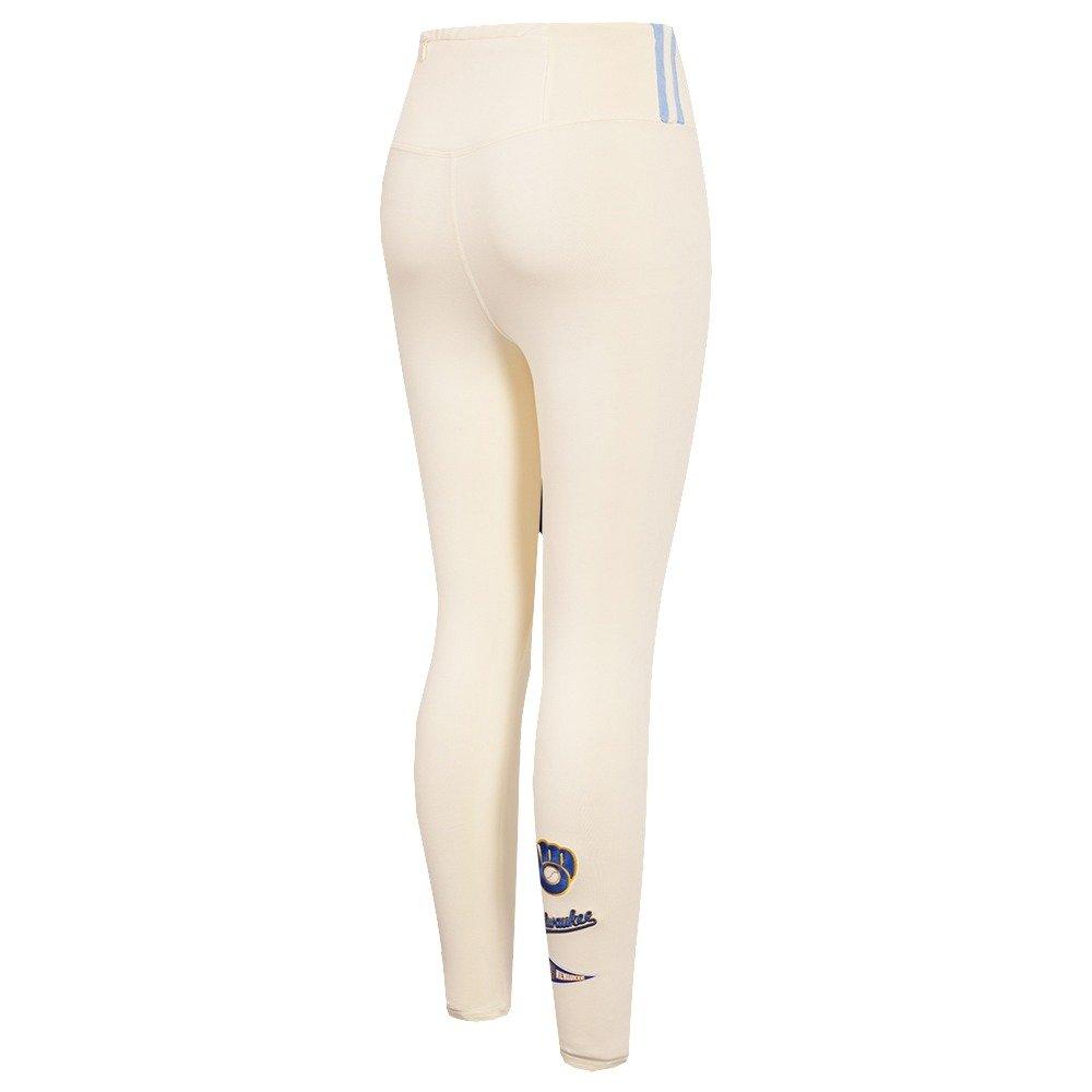 Pro Standard Women's MLB Milwaukee Brewers Retro Classic Jersey Leggings - Eggshell - EGGSHELL Thumbnail View 4