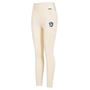 Pro Standard Women's MLB Milwaukee Brewers Retro Classic Jersey Leggings - Eggshell