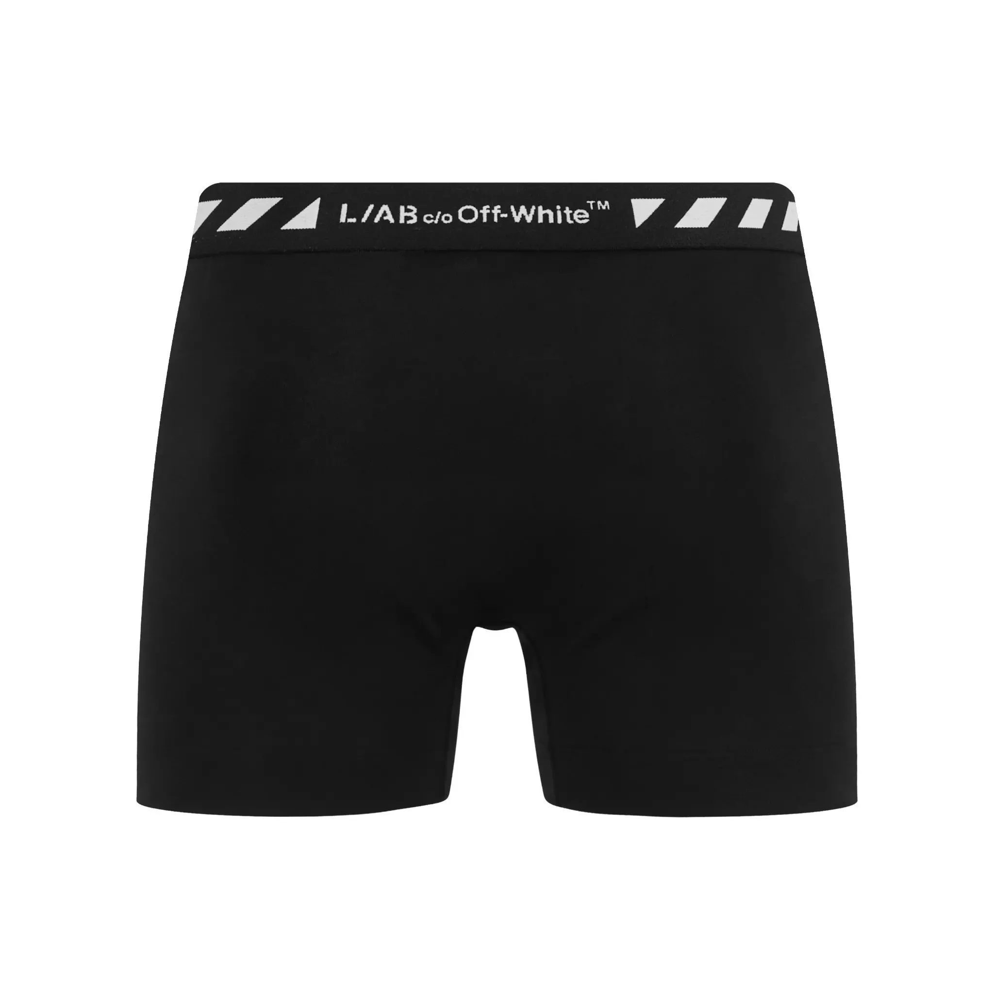 L/AB c/o Off-White Men's Diagonal 3" Trunk With Fly - Black - BLACK