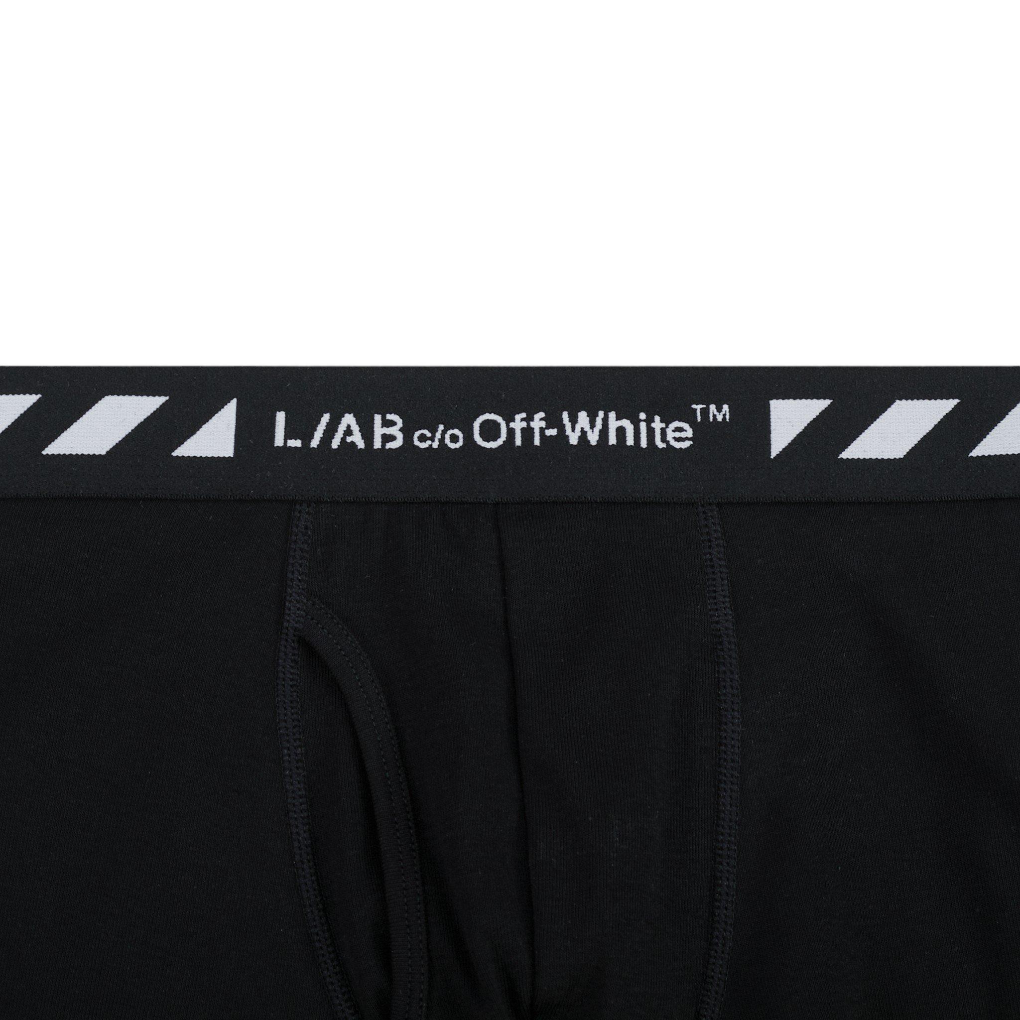 L/AB c/o Off-White Men's Diagonal 3" Trunk With Fly - Black - BLACK