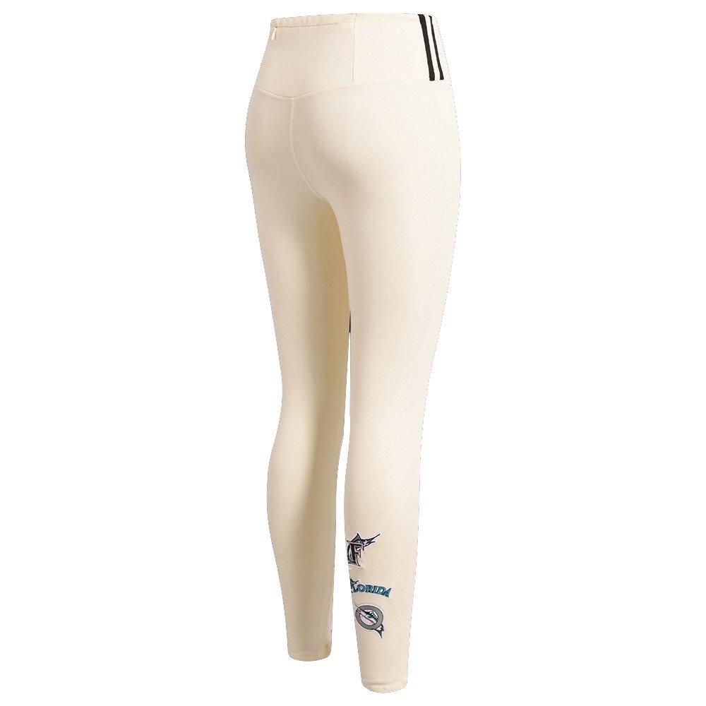 Pro Standard Women's MLB Miami Marlins Retro Classic Jersey Leggings - Eggshell - EGGSHELL Thumbnail View 4