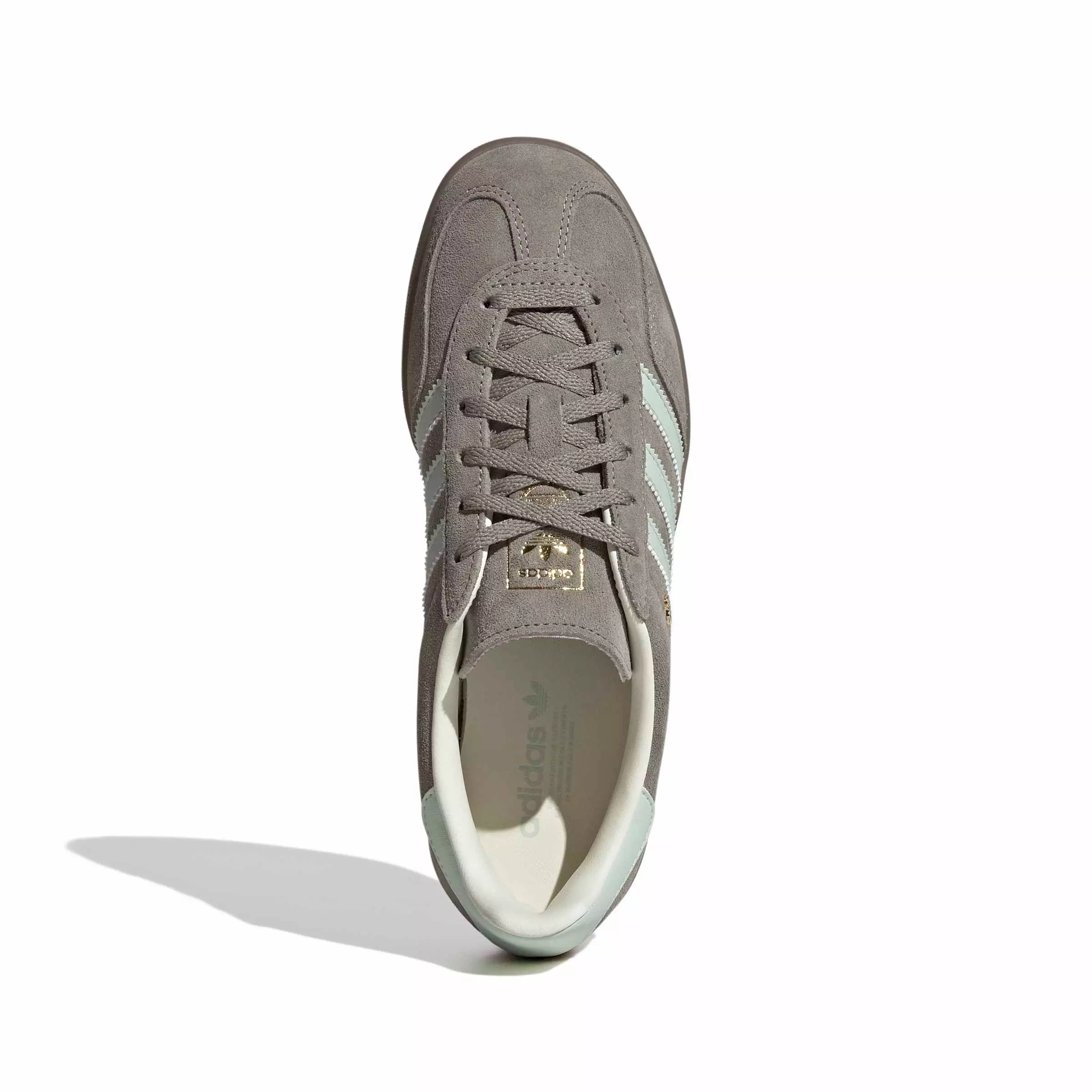 adidas Originals Gazelle Indoor "Silver Pebble/Linen Green/Gum 5" Women's Shoe - SILVER/GREEN/GUM