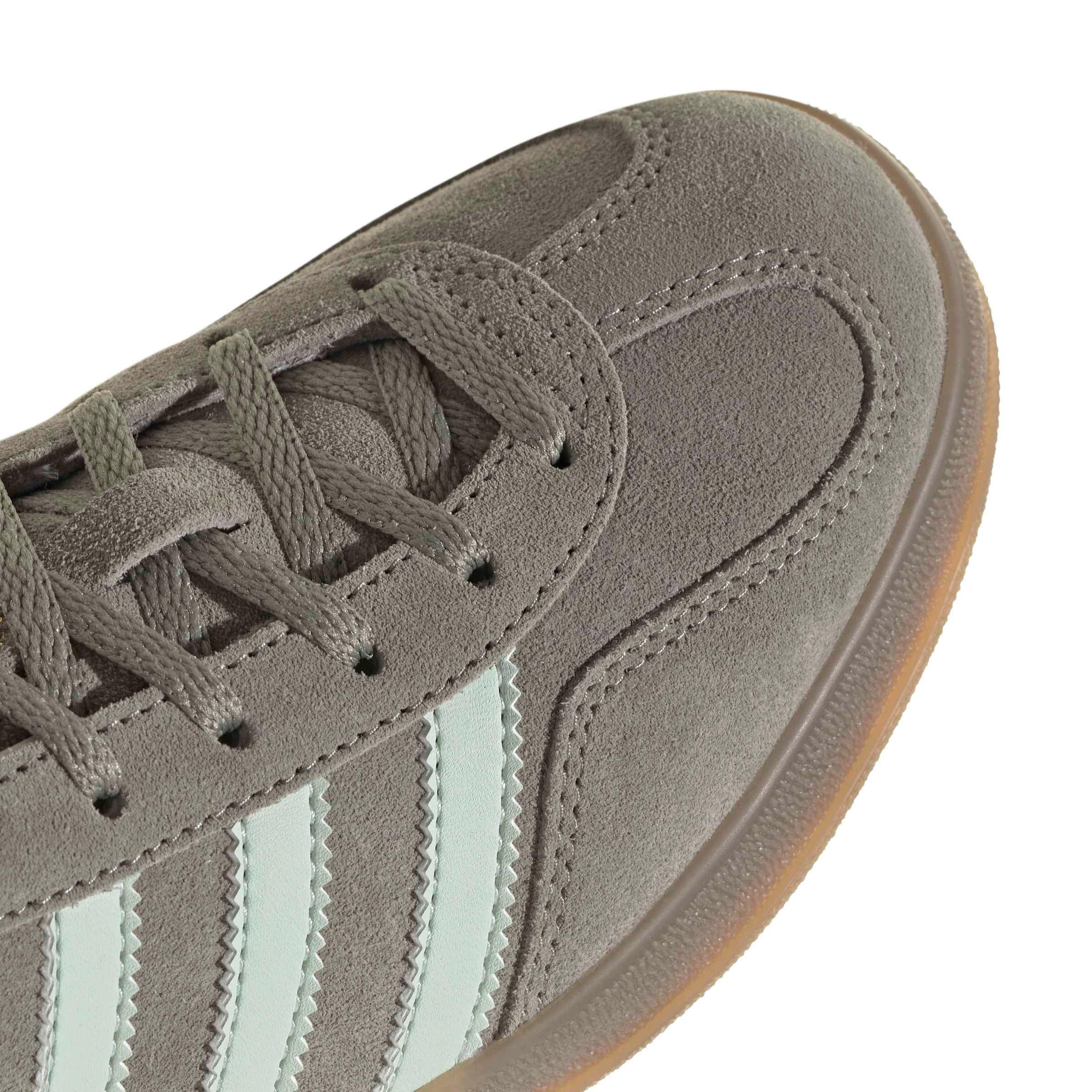 adidas Originals Gazelle Indoor "Silver Pebble/Linen Green/Gum 5" Women's Shoe - SILVER/GREEN/GUM Thumbnail View 8