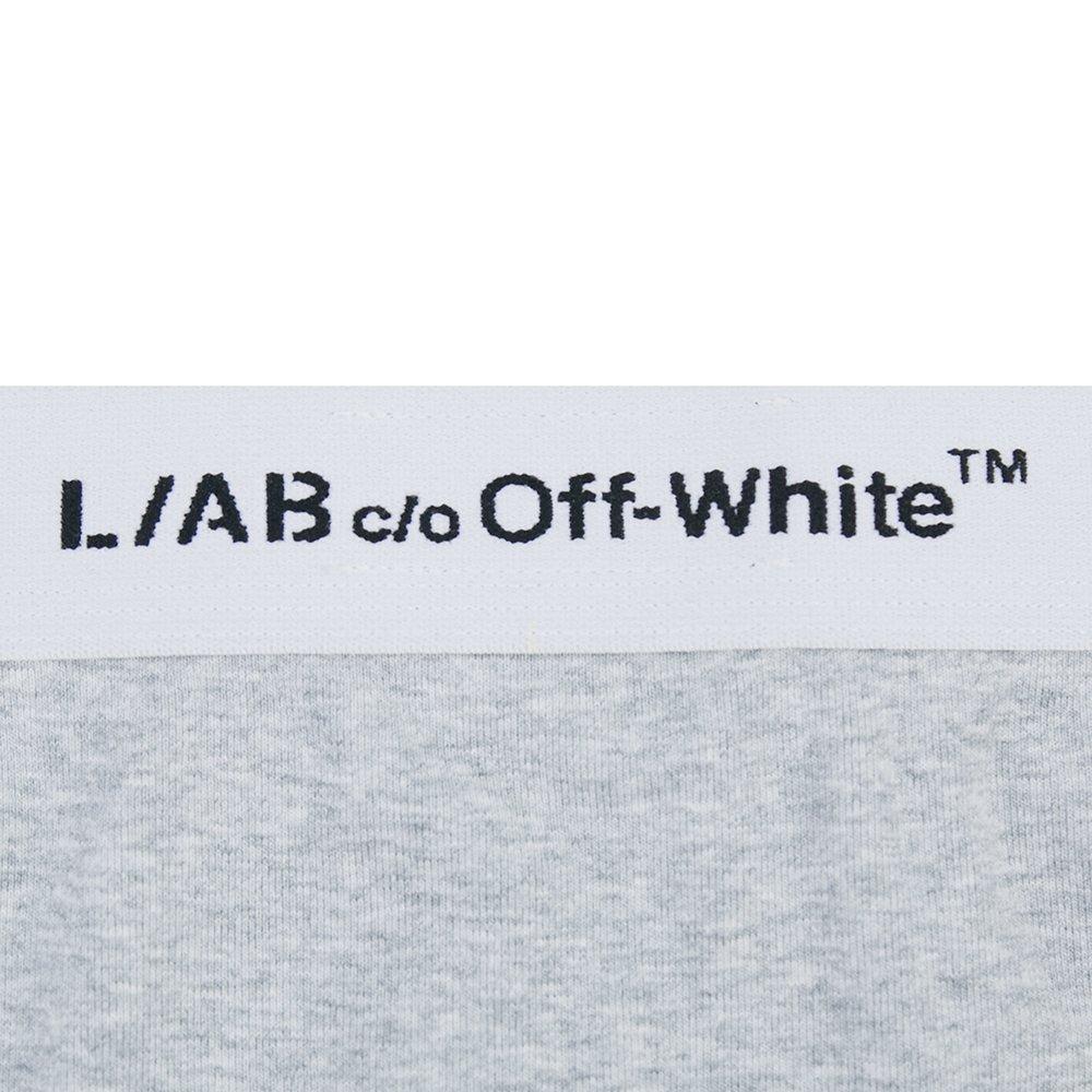 L/AB c/o Off-White Men's Diagonal 3" Trunk With Fly - Black/White/Grey - BLACK/WHITE/GREY