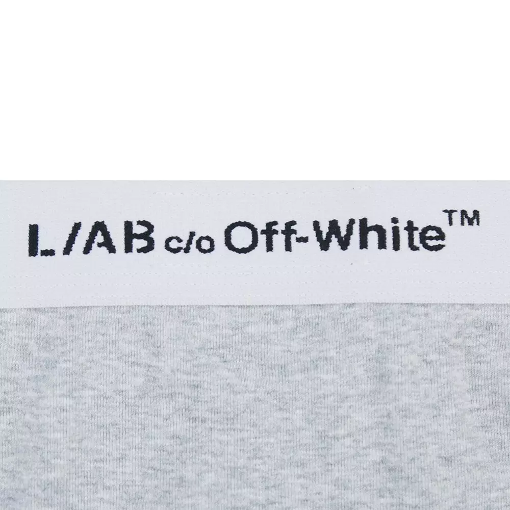 L/AB c/o Off-White Men's Diagonal 3" Trunk With Fly - Black/White/Grey - BLACK/WHITE/GREY