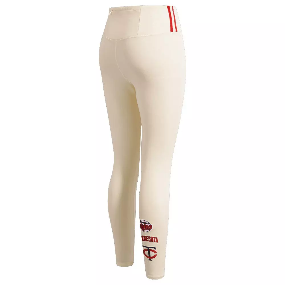 Pro Standard Women's MLB Minnesota Twins Retro Classic Jersey Leggings - Eggshell - EGGSHELL