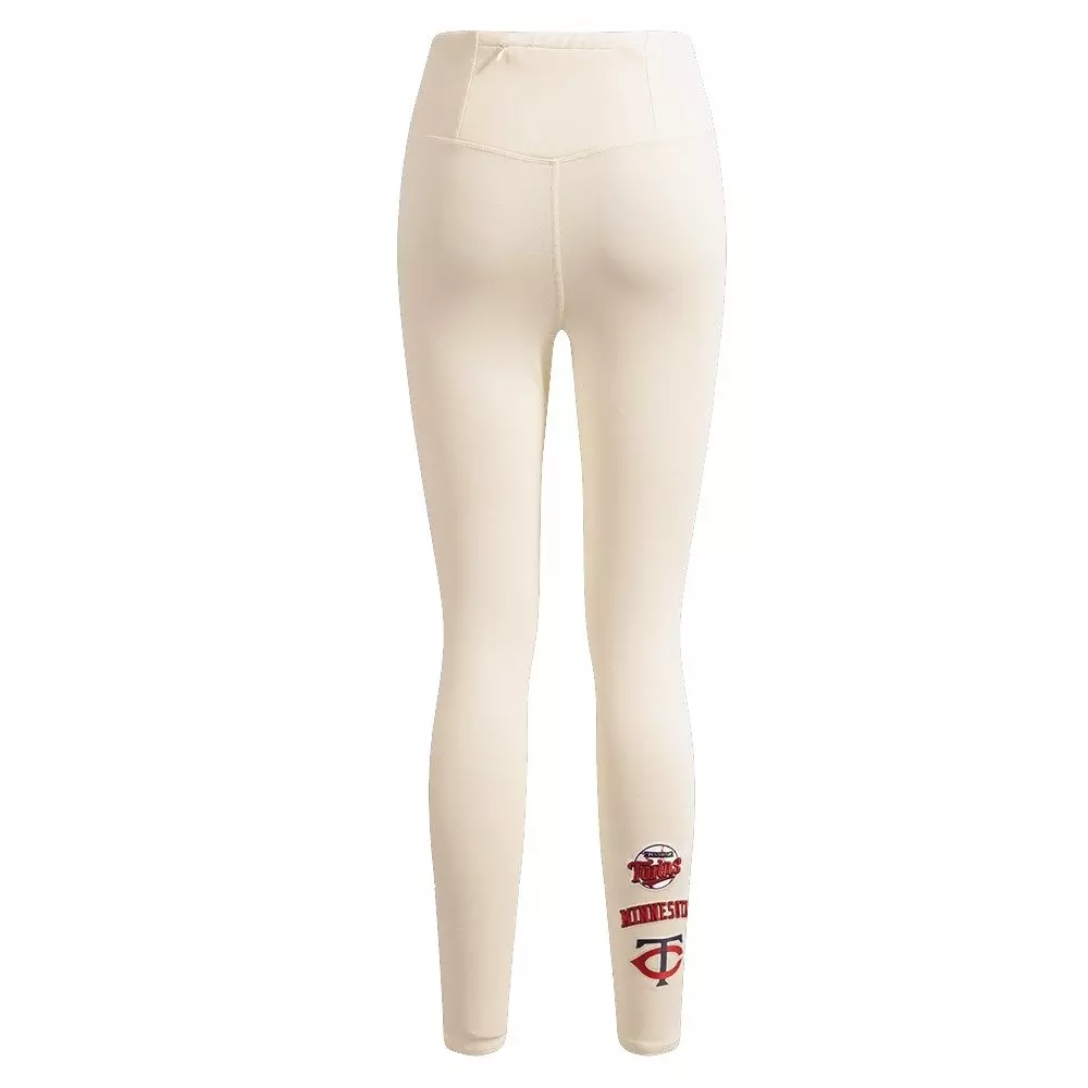 Pro Standard Women's MLB Minnesota Twins Retro Classic Jersey Leggings - Eggshell - EGGSHELL