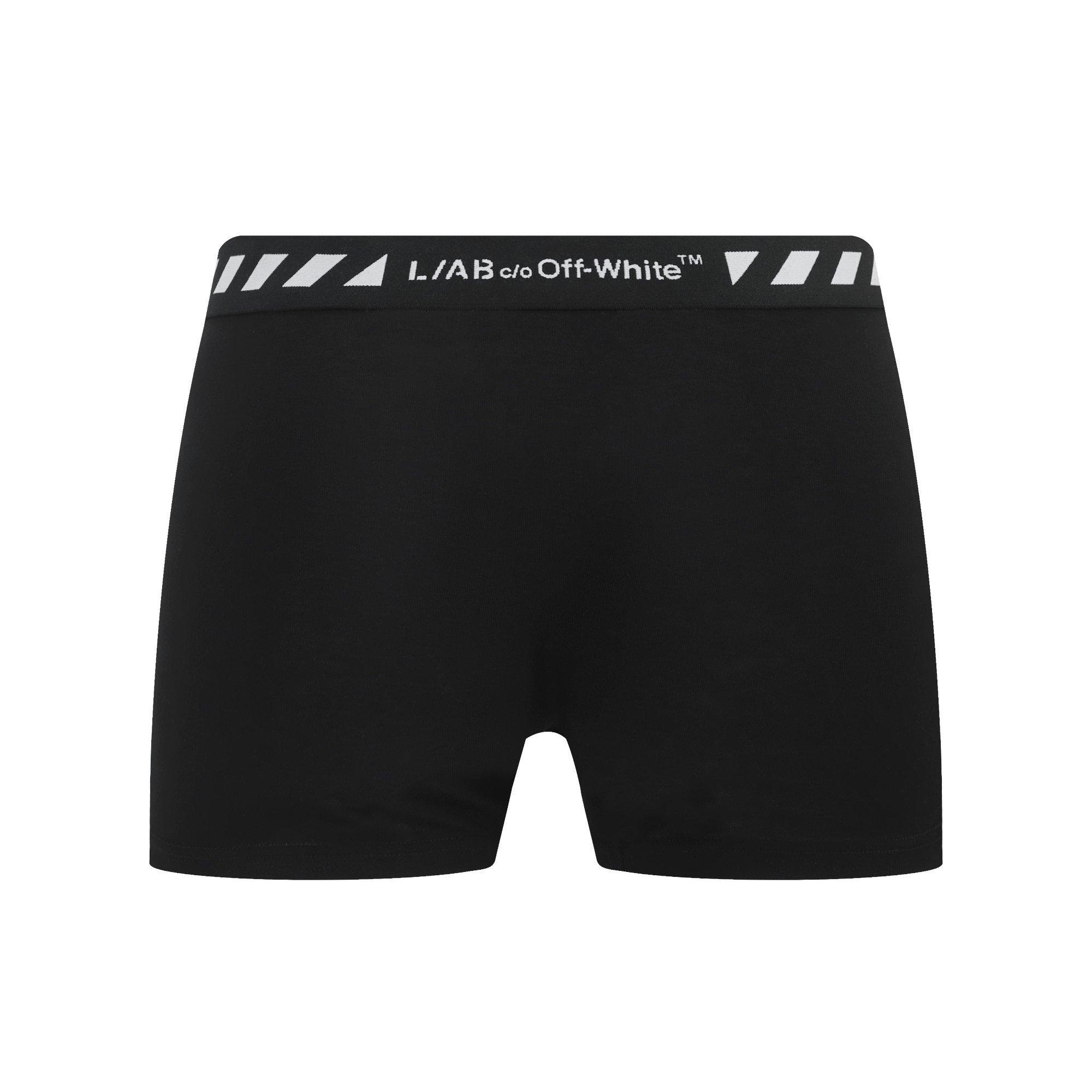 L/AB c/o Off-White Men's Diagonal 3" Trunk (3 Pack) - Black - BLACK
