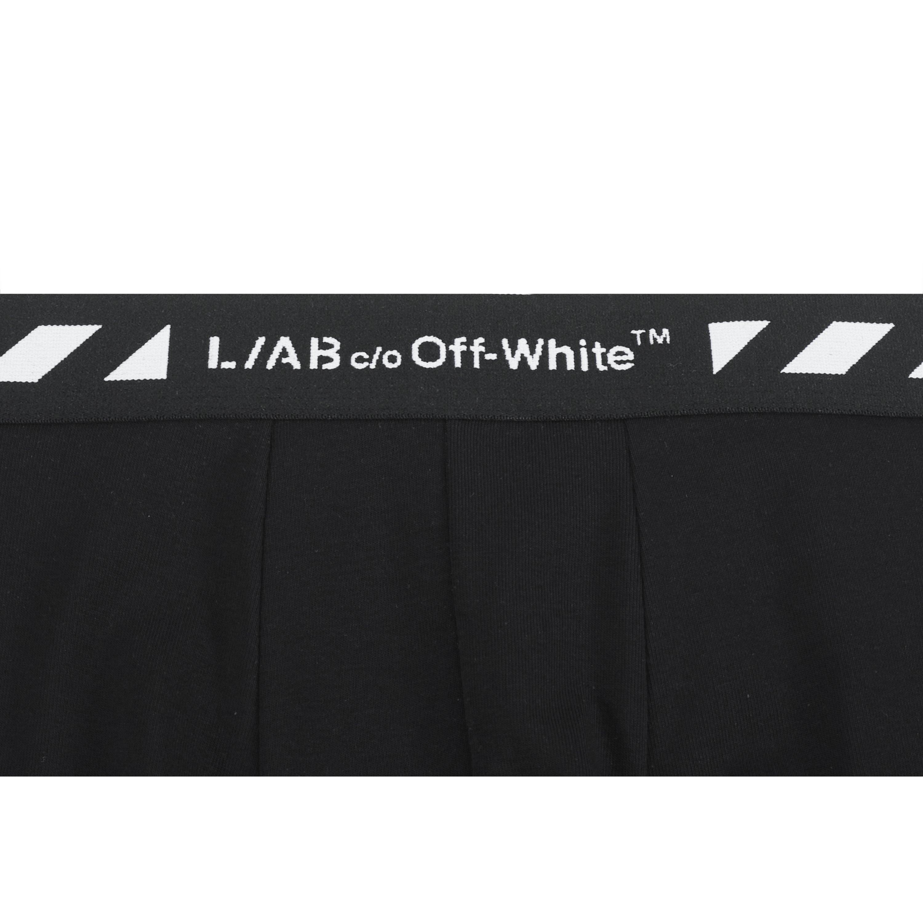 L/AB c/o Off-White Men's Diagonal 3" Trunk (3 Pack) - Black - BLACK