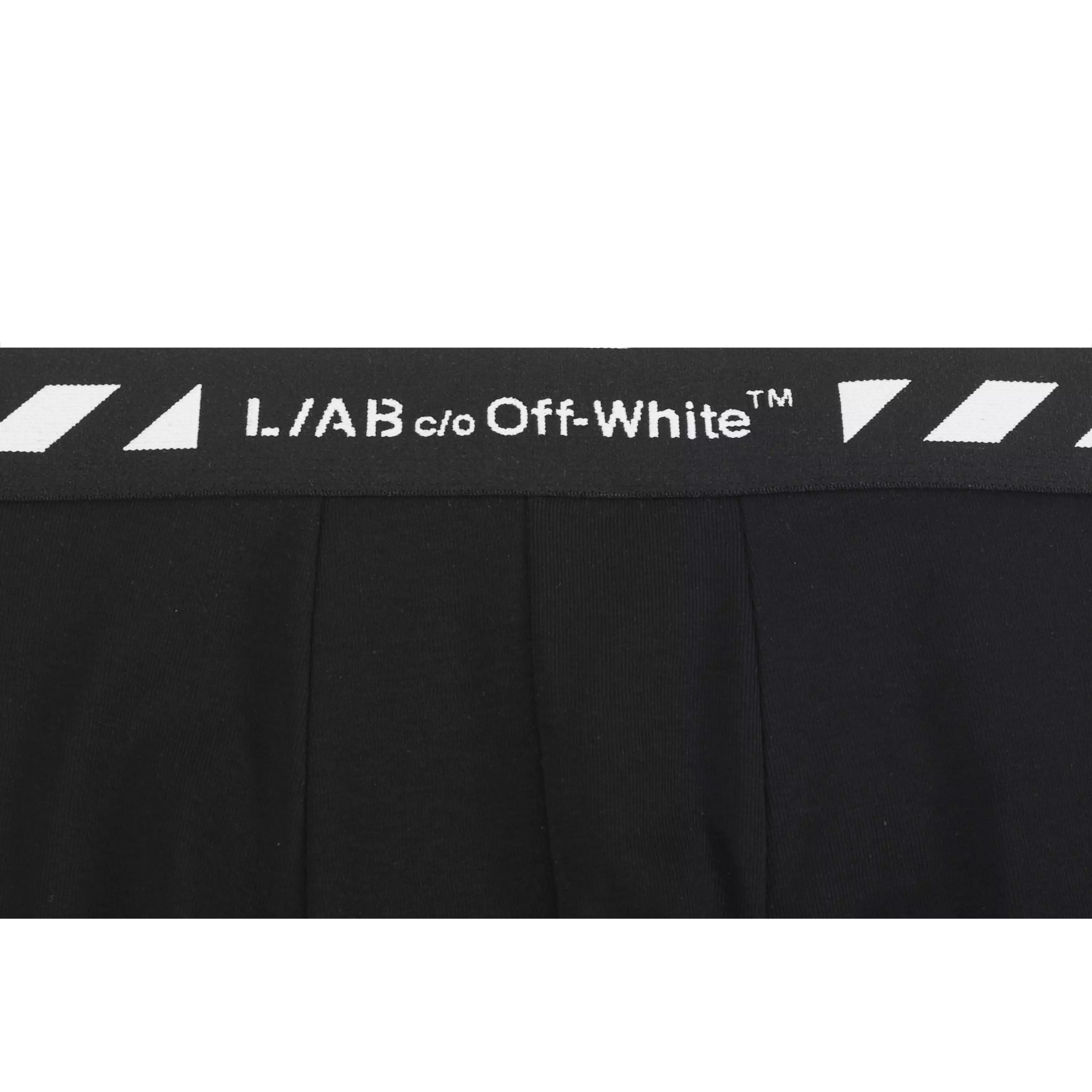 L/AB c/o Off-White Men's Diagonal 3" Trunk (3 Pack) - Black - BLACK