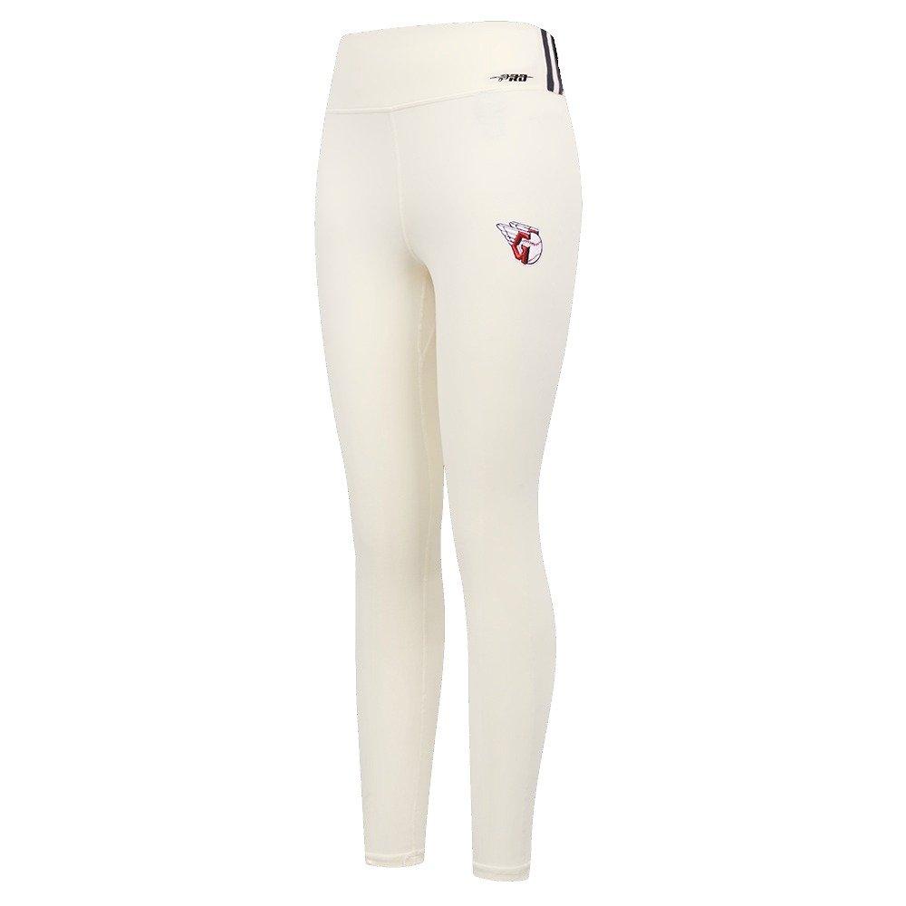 Pro Standard Women's MLB Cleveland Guardians Retro Classic Jersey Leggings - Eggshell - EGGSHELL Thumbnail View 1