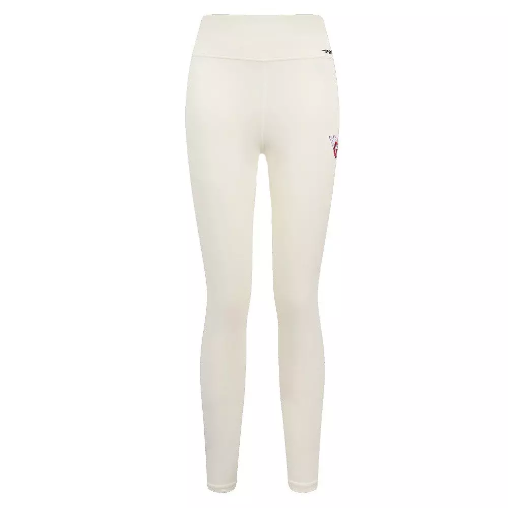 Pro Standard Women's MLB Cleveland Guardians Retro Classic Jersey Leggings - Eggshell - EGGSHELL