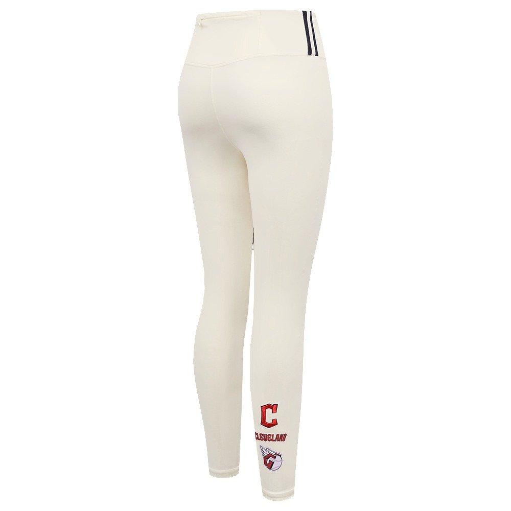 Pro Standard Women's MLB Cleveland Guardians Retro Classic Jersey Leggings - Eggshell - EGGSHELL Thumbnail View 4