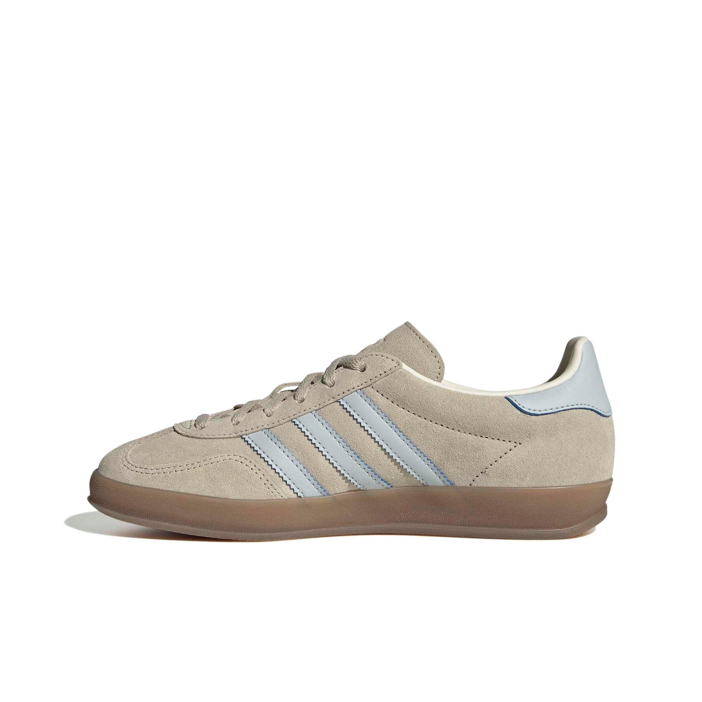 adidas Originals Gazelle Indoor "Wonder Beige/Halo Blue/Gum 5" Women's Shoe - BEIGE/BLUE/GUM Thumbnail View 2