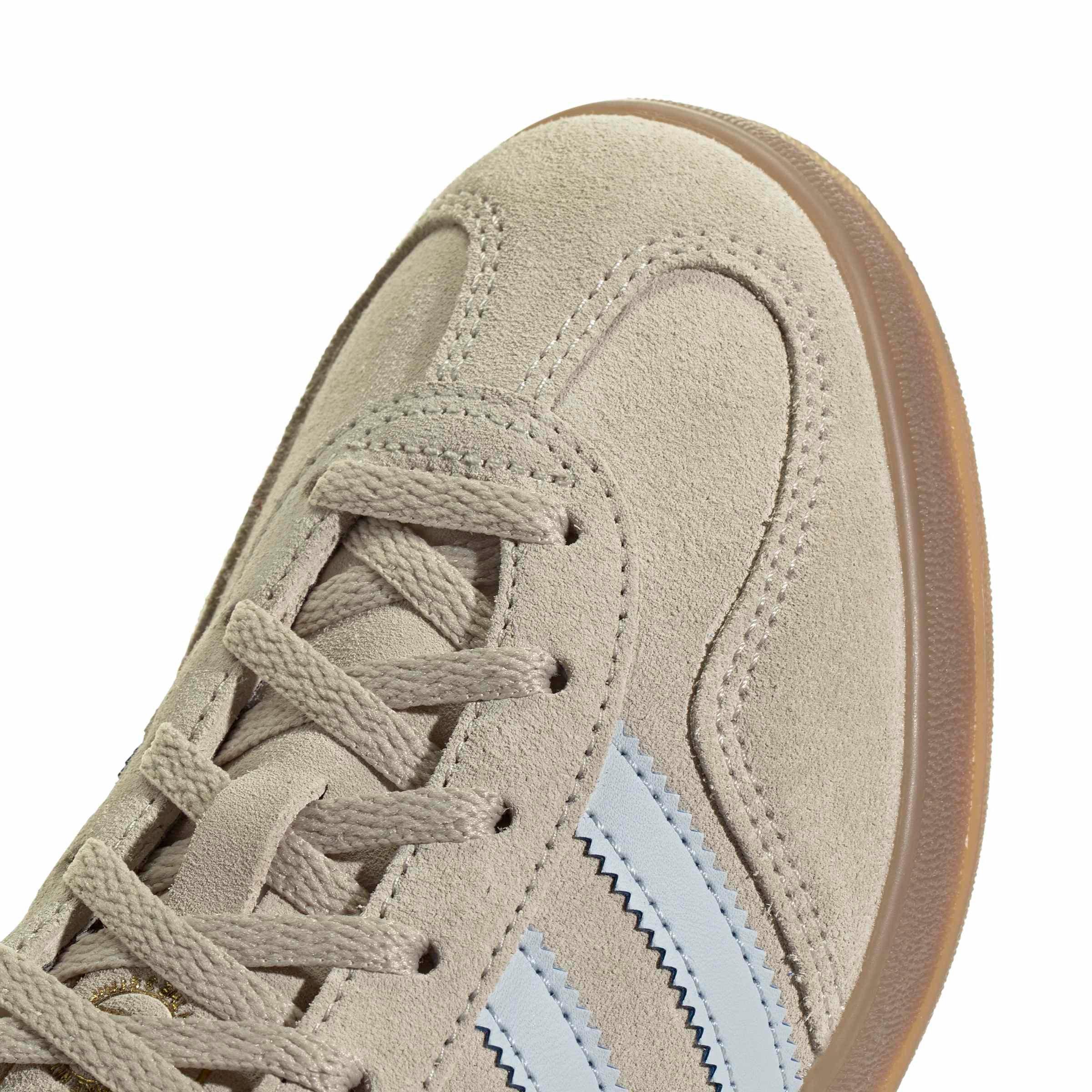 adidas Originals Gazelle Indoor "Wonder Beige/Halo Blue/Gum 5" Women's Shoe - BEIGE/BLUE/GUM Thumbnail View 7