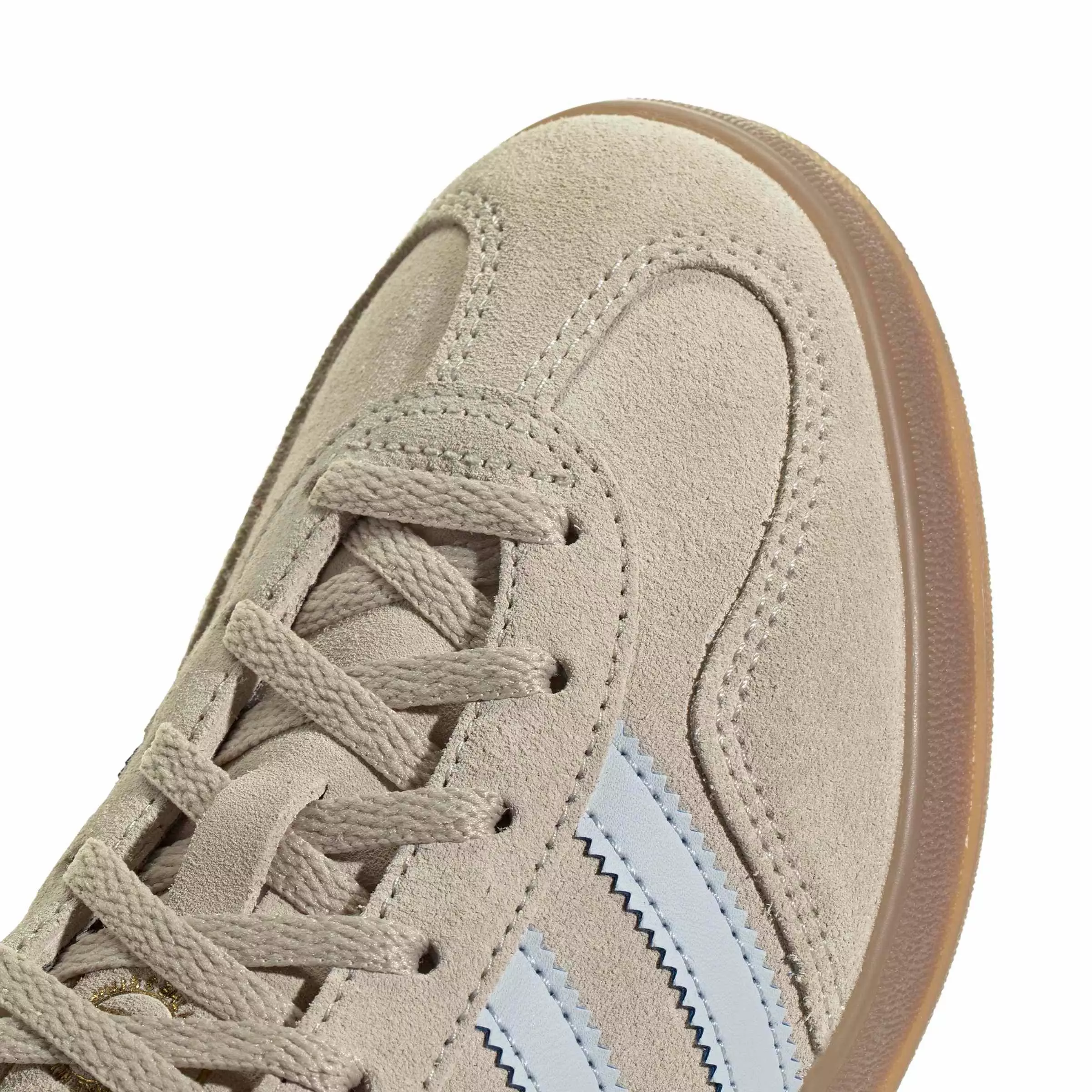 adidas Originals Gazelle Indoor "Wonder Beige/Halo Blue/Gum 5" Women's Shoe - BEIGE/BLUE/GUM