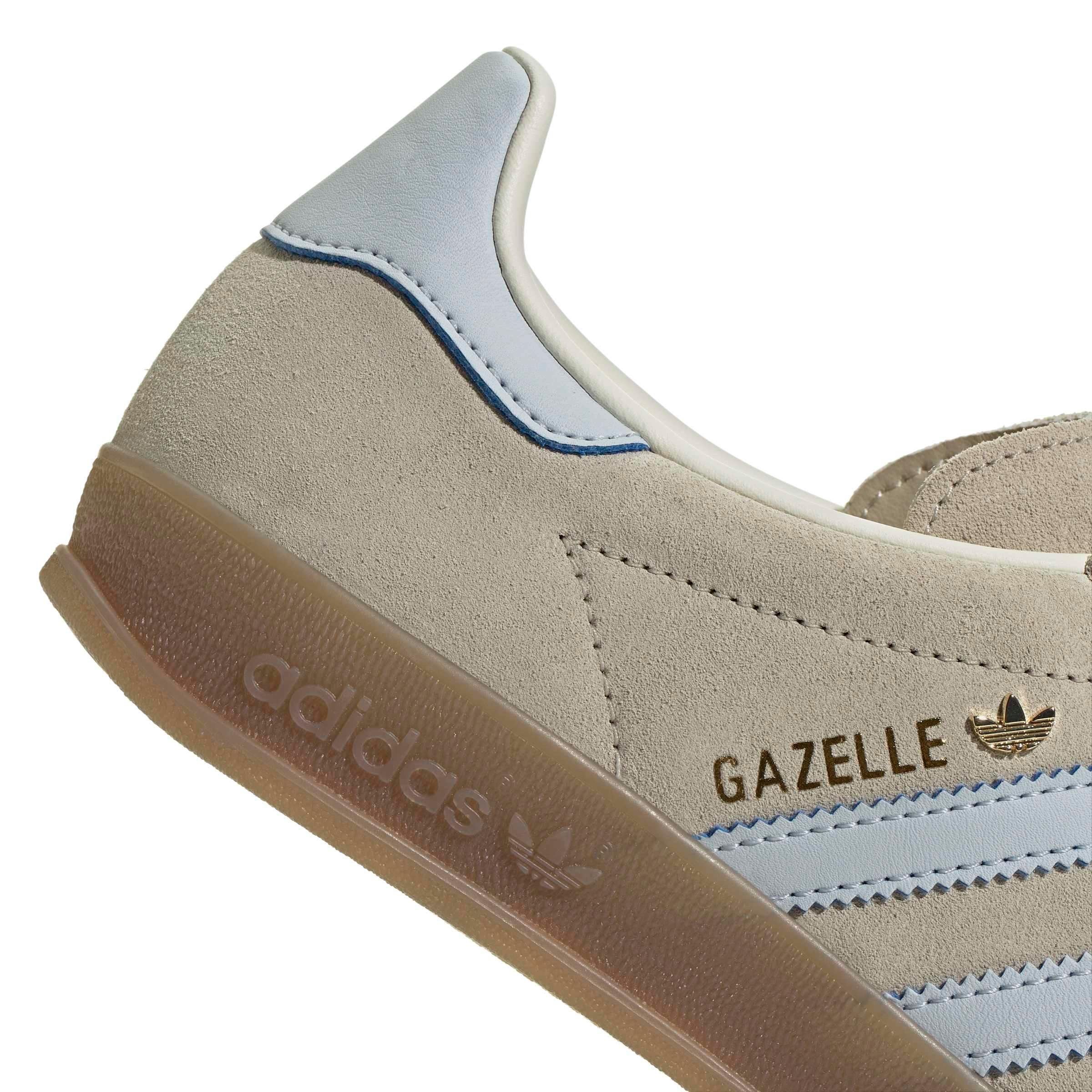 adidas Originals Gazelle Indoor "Wonder Beige/Halo Blue/Gum 5" Women's Shoe - BEIGE/BLUE/GUM Thumbnail View 8