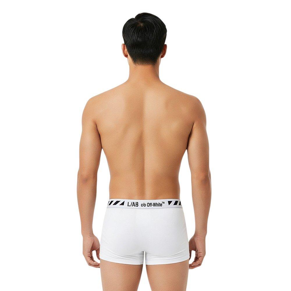 L/AB c/o Off-White Men's Diagonal 3" Trunk (3 Pack) - Black/White/Grey - BLACK/WHITE/GREY