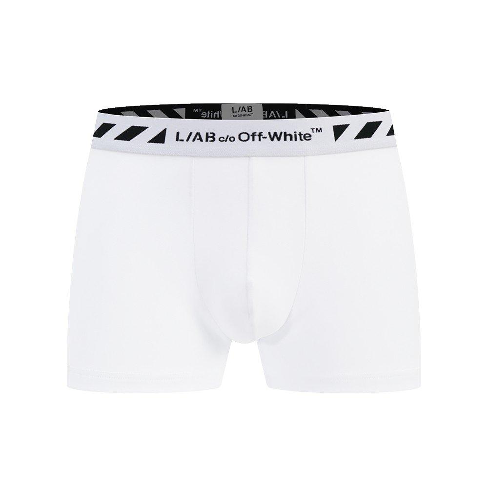 L/AB c/o Off-White Men's Diagonal 3" Trunk (3 Pack) - Black/White/Grey - BLACK/WHITE/GREY