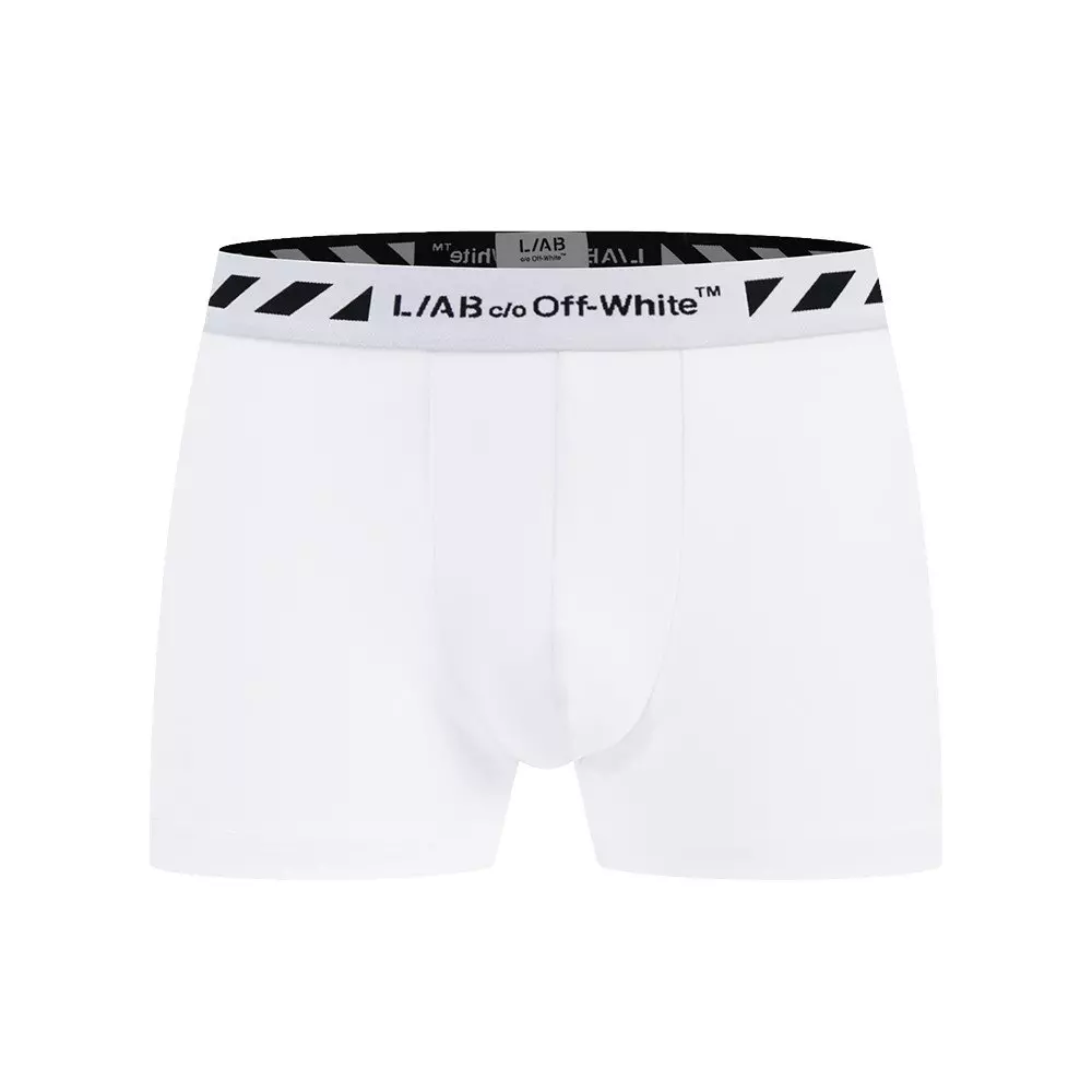 L/AB c/o Off-White Men's Diagonal 3" Trunk (3 Pack) - Black/White/Grey - BLACK/WHITE/GREY