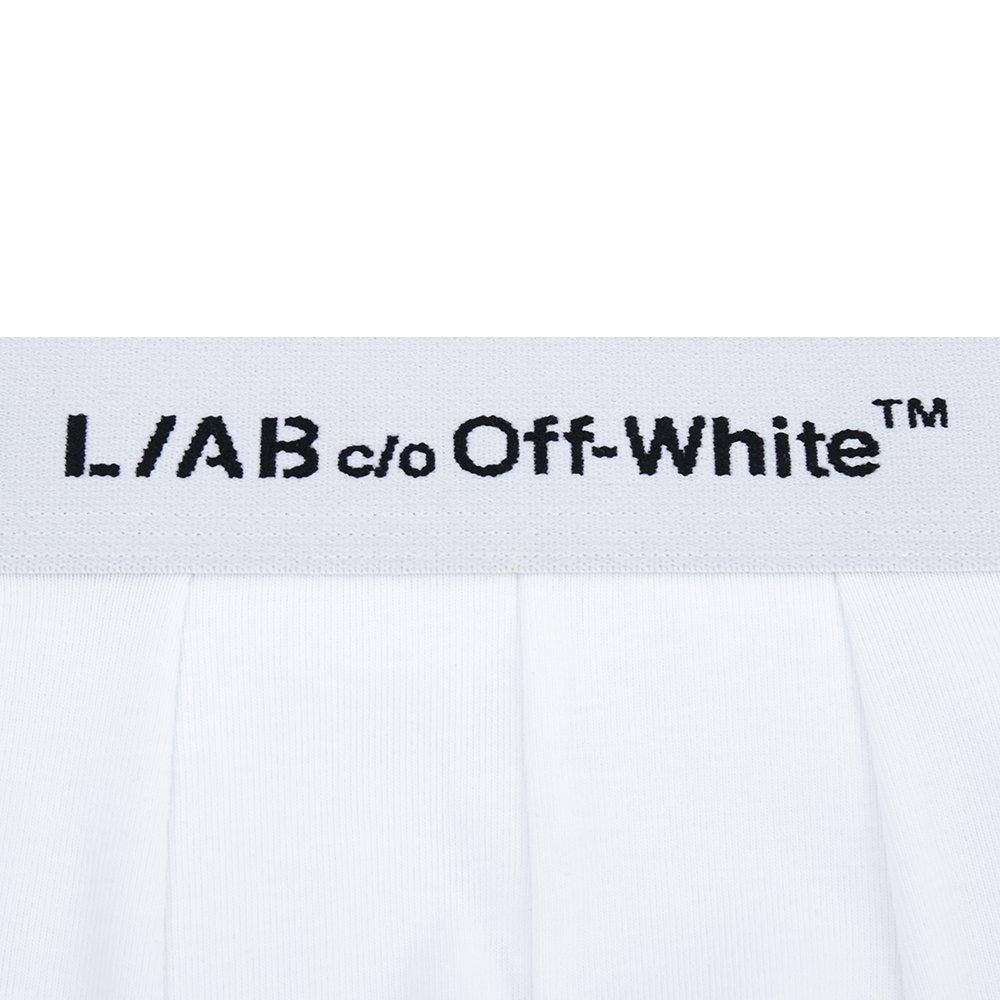 L/AB c/o Off-White Men's Diagonal 3" Trunk (3 Pack) - Black/White/Grey - BLACK/WHITE/GREY