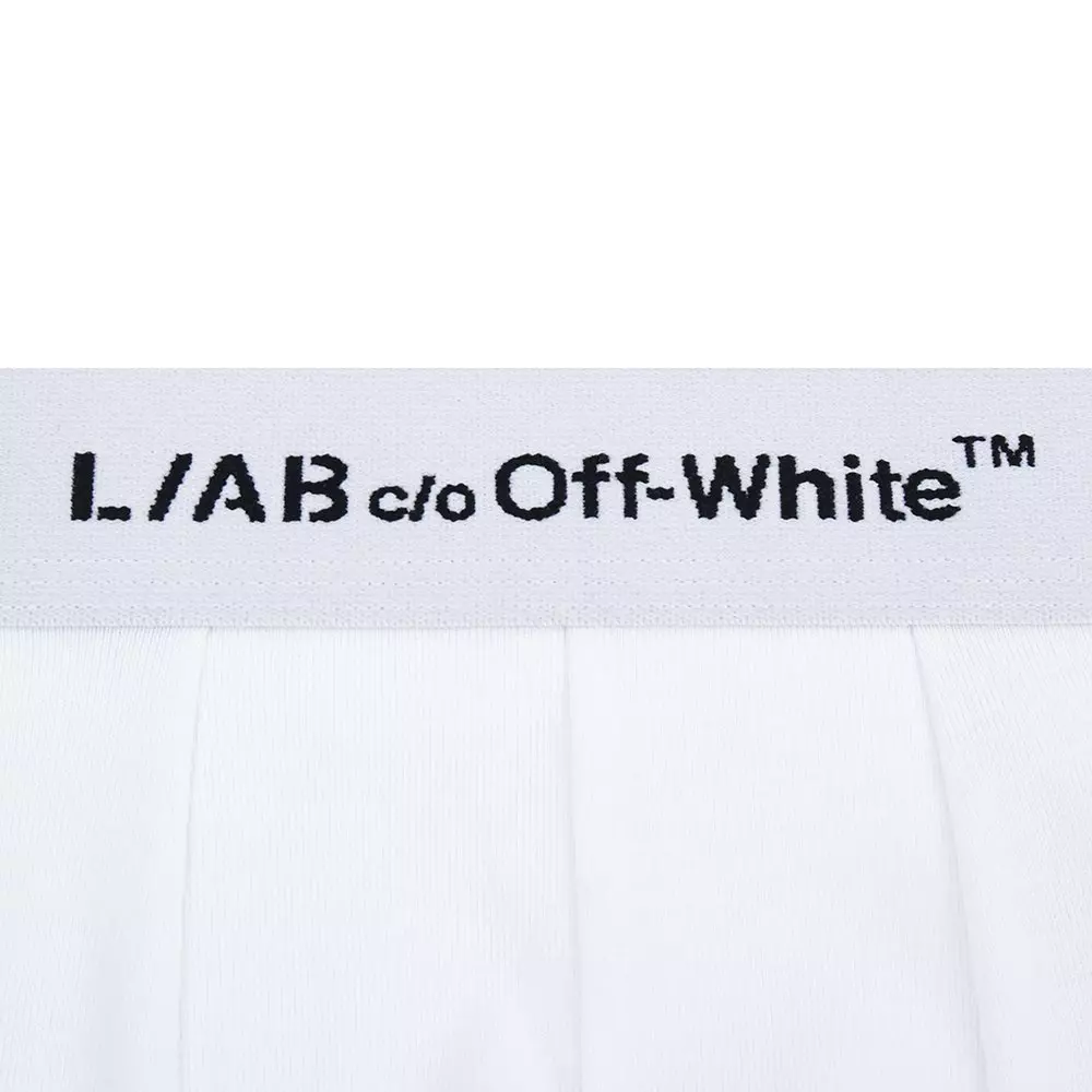 L/AB c/o Off-White Men's Diagonal 3" Trunk (3 Pack) - Black/White/Grey - BLACK/WHITE/GREY