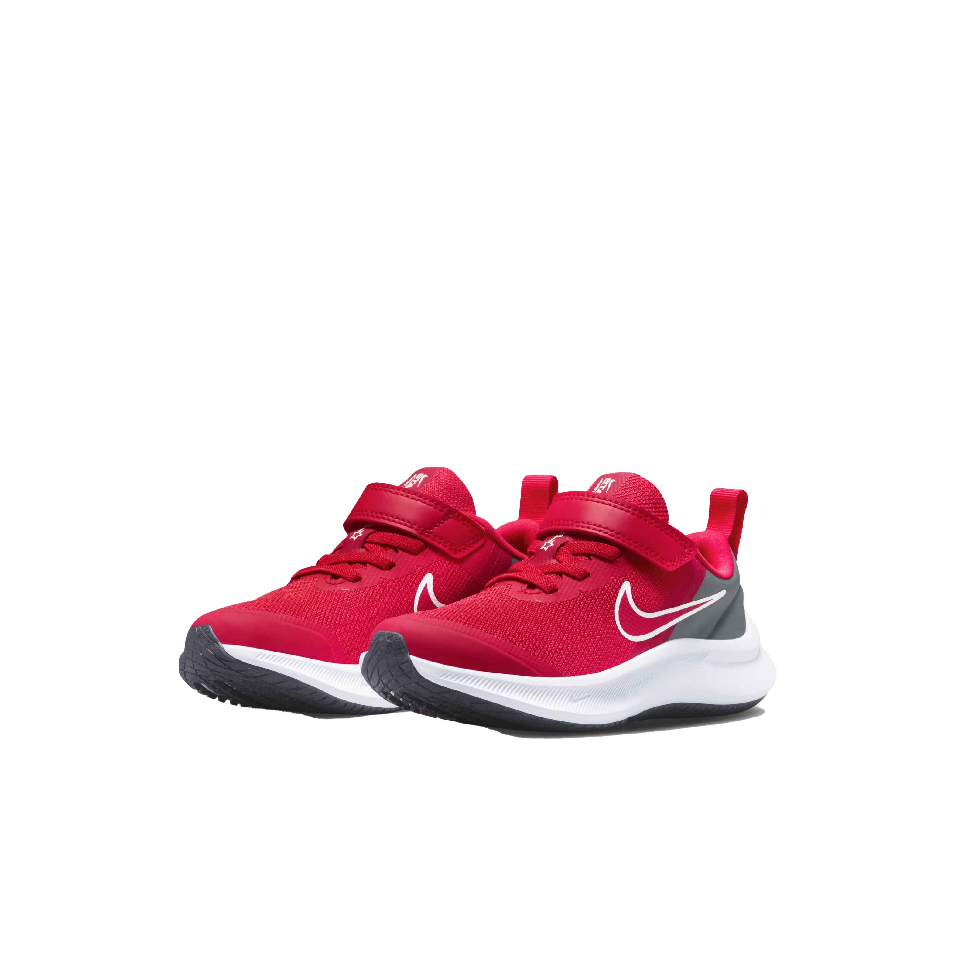 Nike Star Runner 3 "University Red/Smoke Grey" Preschool Boys' Running Shoe - RED Thumbnail View 3