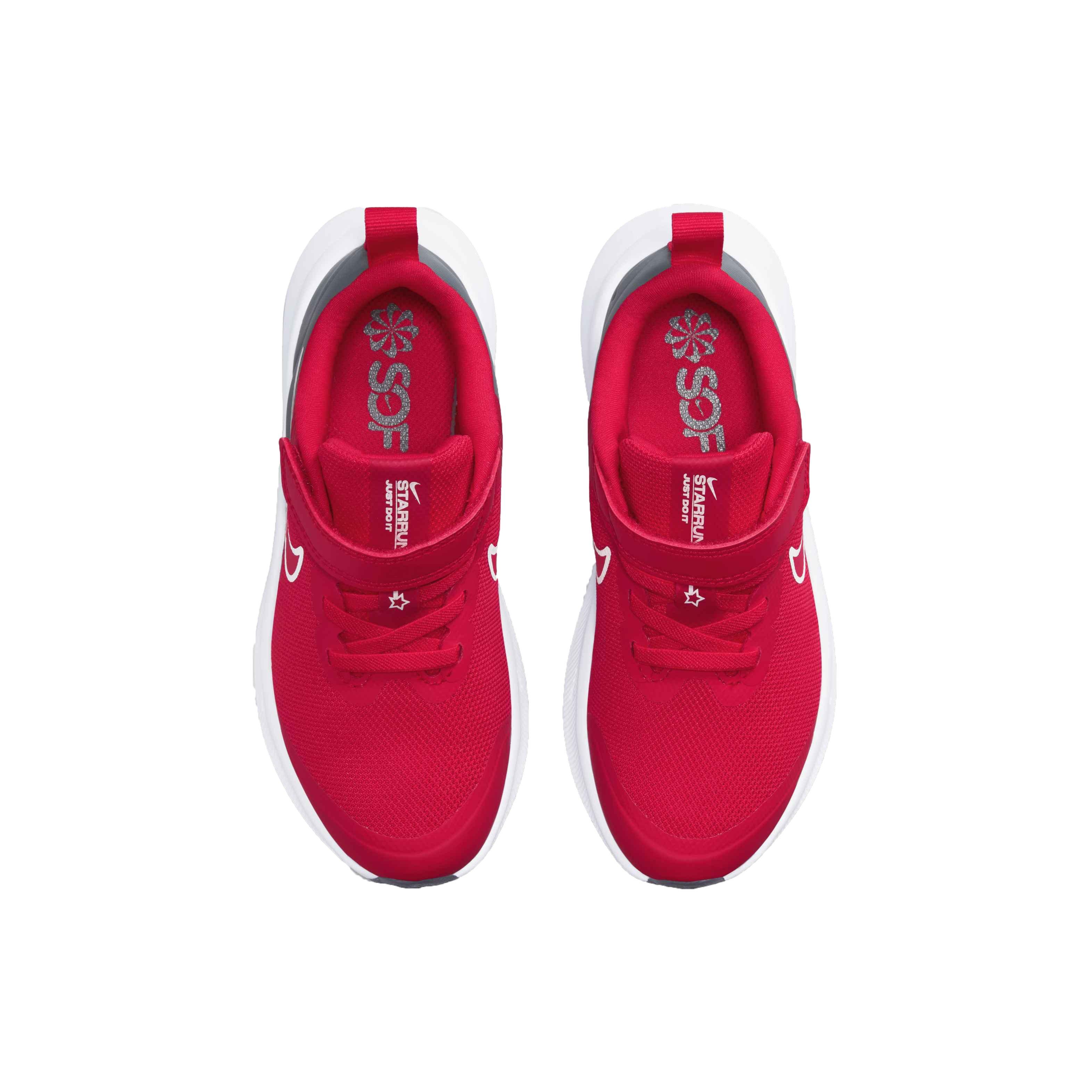 Nike Star Runner 3 "University Red/Smoke Grey" Preschool Boys' Running Shoe - RED Thumbnail View 4