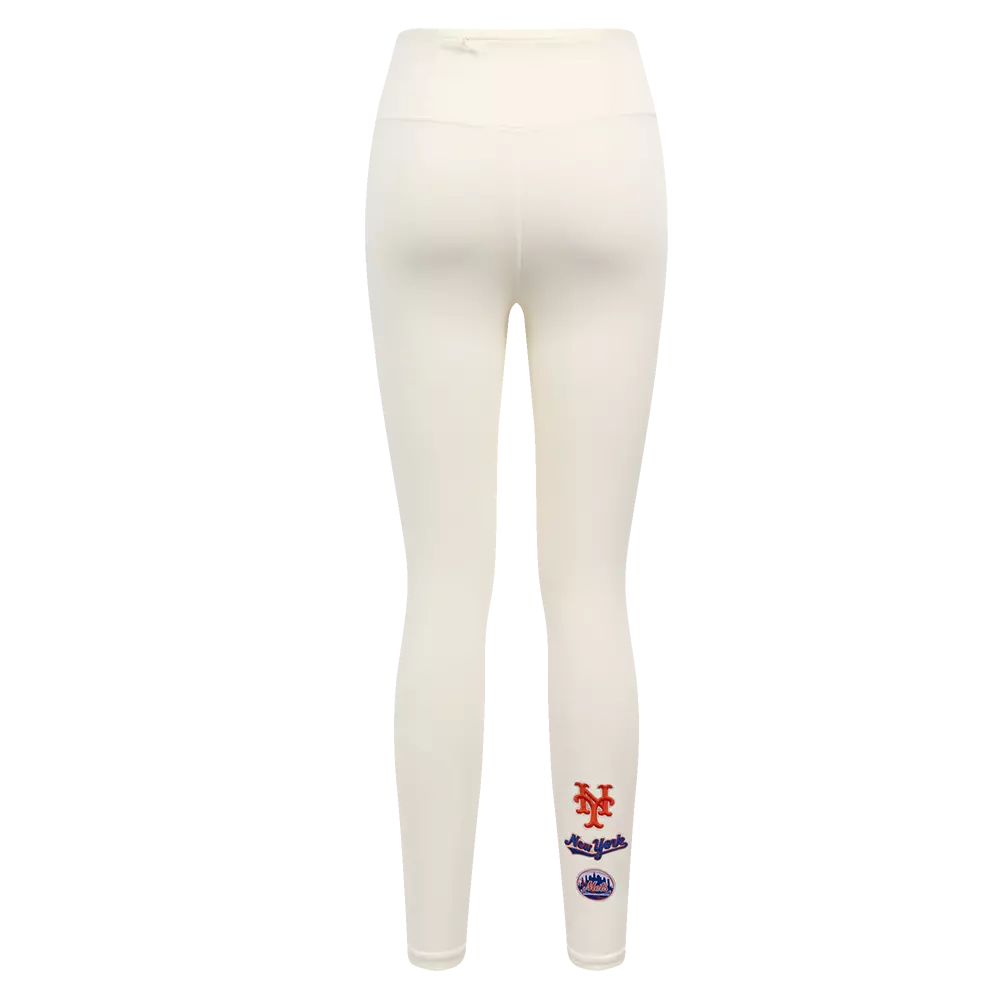 Pro Standard Women's MLB New York Mets Retro Classic Jersey Leggings - Eggshell - EGGSHELL