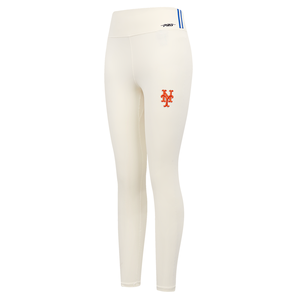 Pro Standard Women's MLB New York Mets Retro Classic Jersey Leggings - Eggshell - EGGSHELL Thumbnail View 3
