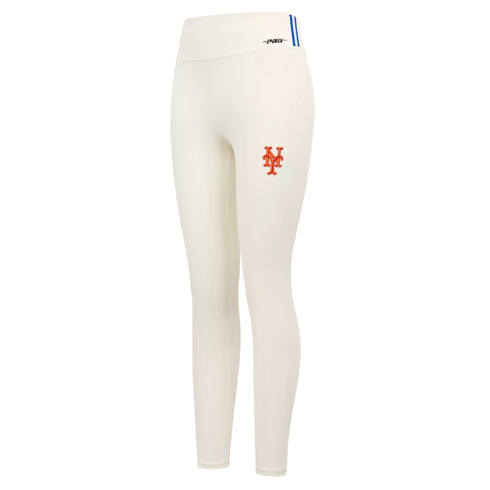 Pro Standard Women's MLB New York Mets Retro Classic Jersey Leggings - Eggshell - EGGSHELL