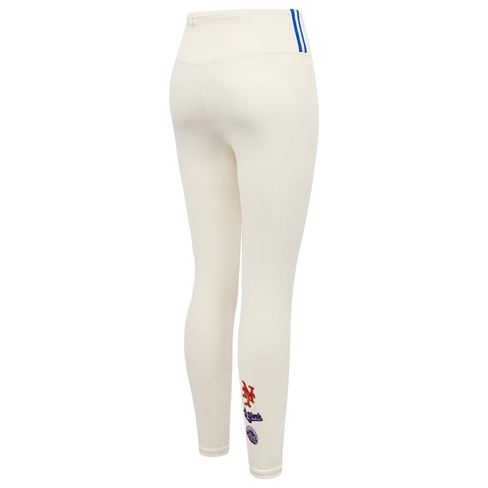 Pro Standard Women's MLB New York Mets Retro Classic Jersey Leggings - Eggshell - EGGSHELL Thumbnail View 4