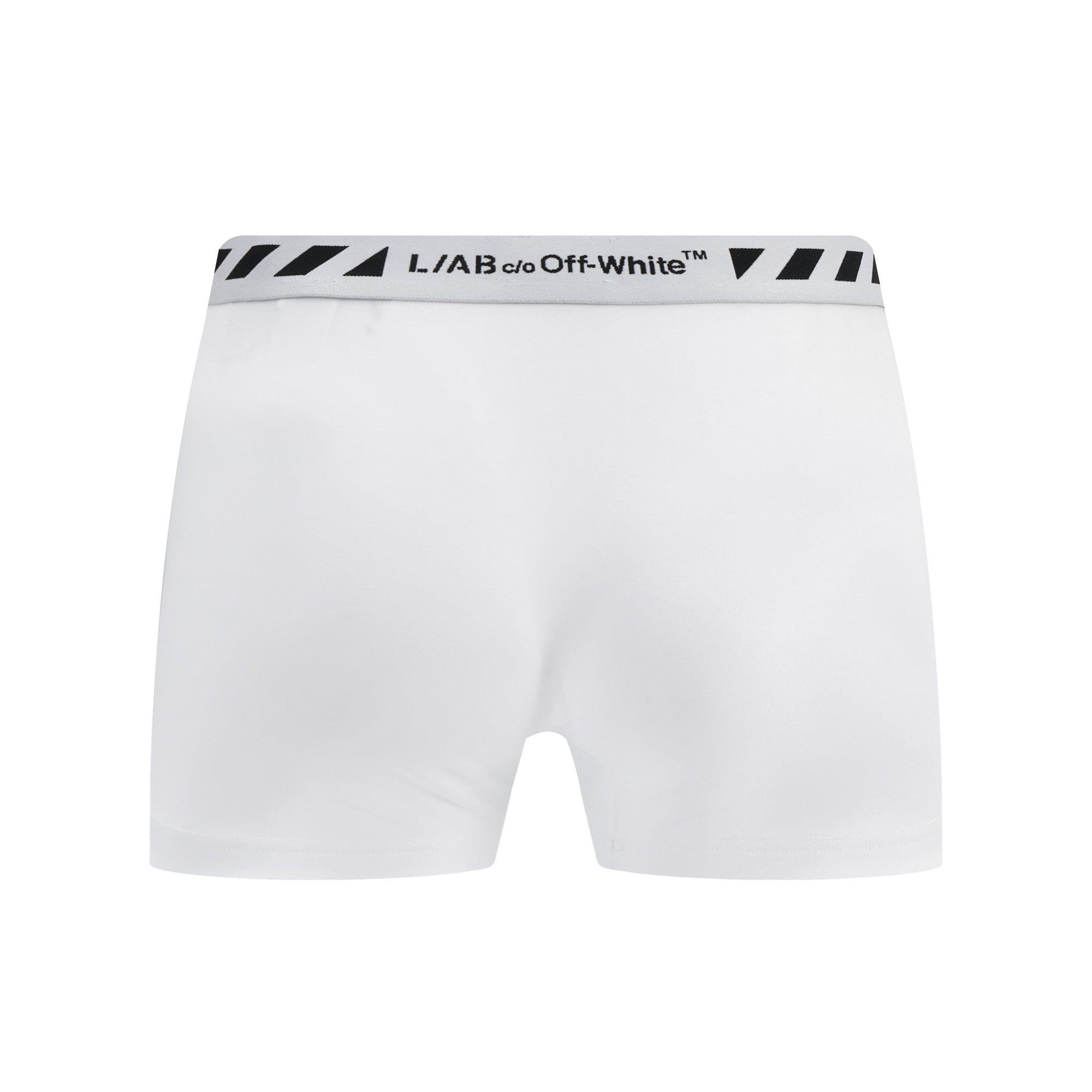 L/AB c/o Off-White Men's Diagonal 3" Trunk (3 Pack) - White - WHITE