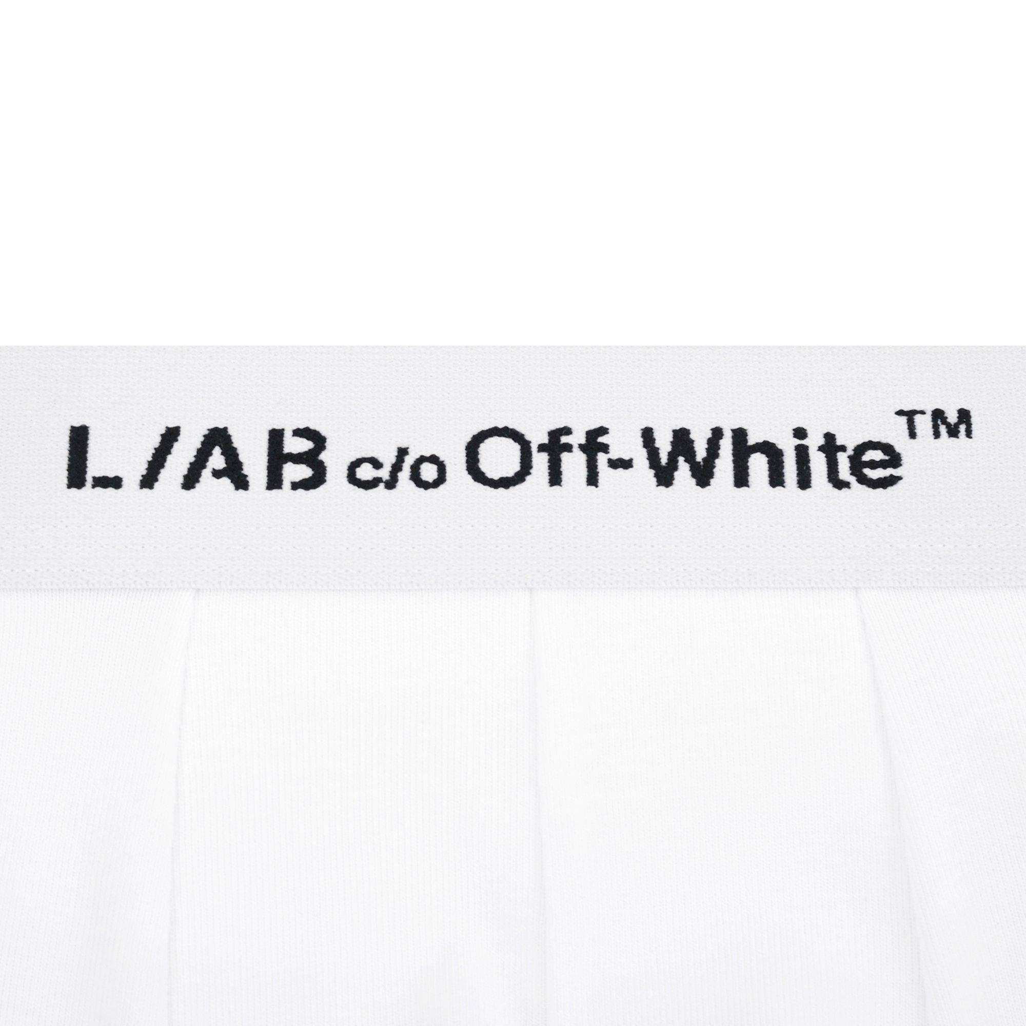 L/AB c/o Off-White Men's Diagonal 3" Trunk (3 Pack) - White - WHITE