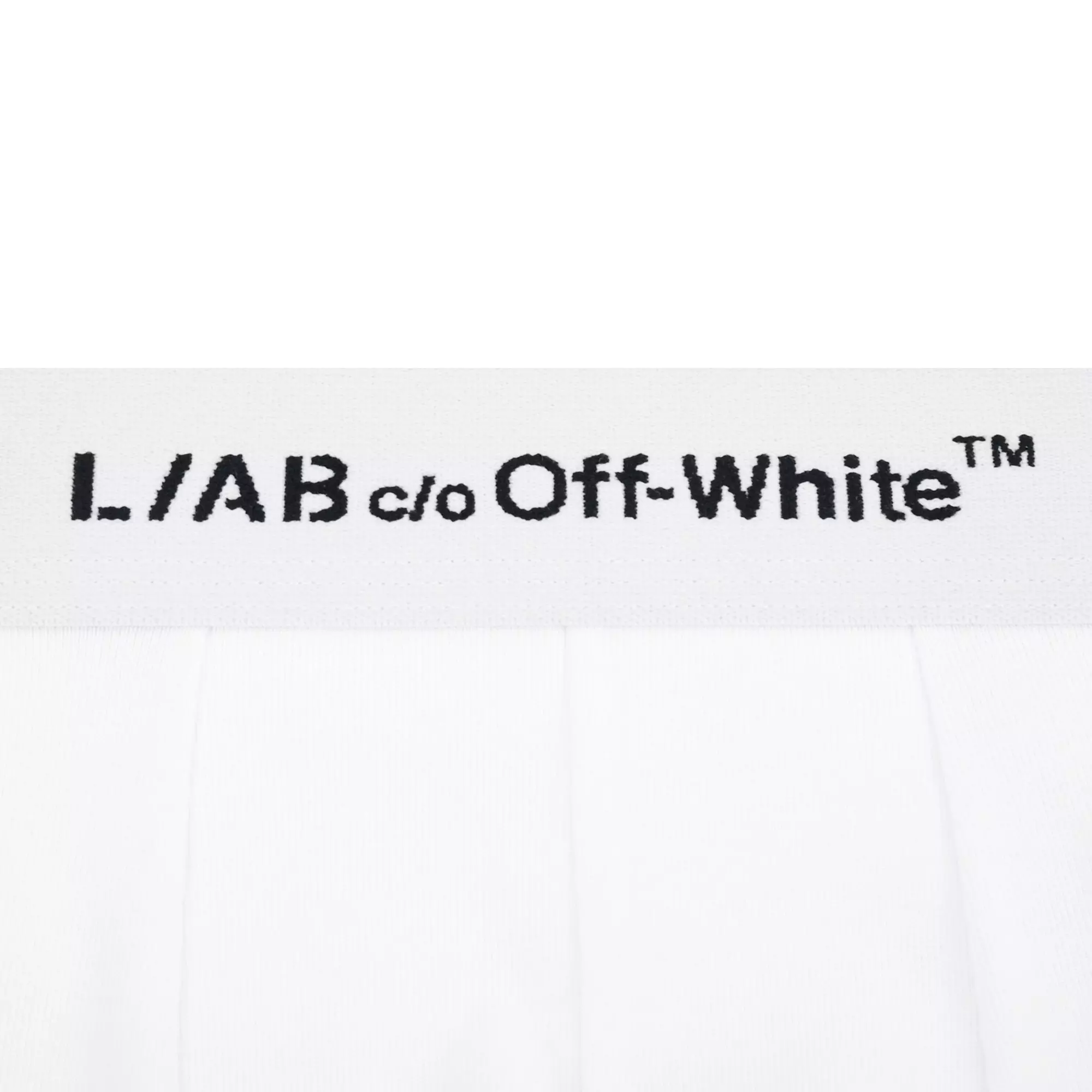 L/AB c/o Off-White Men's Diagonal 3" Trunk (3 Pack) - White - WHITE